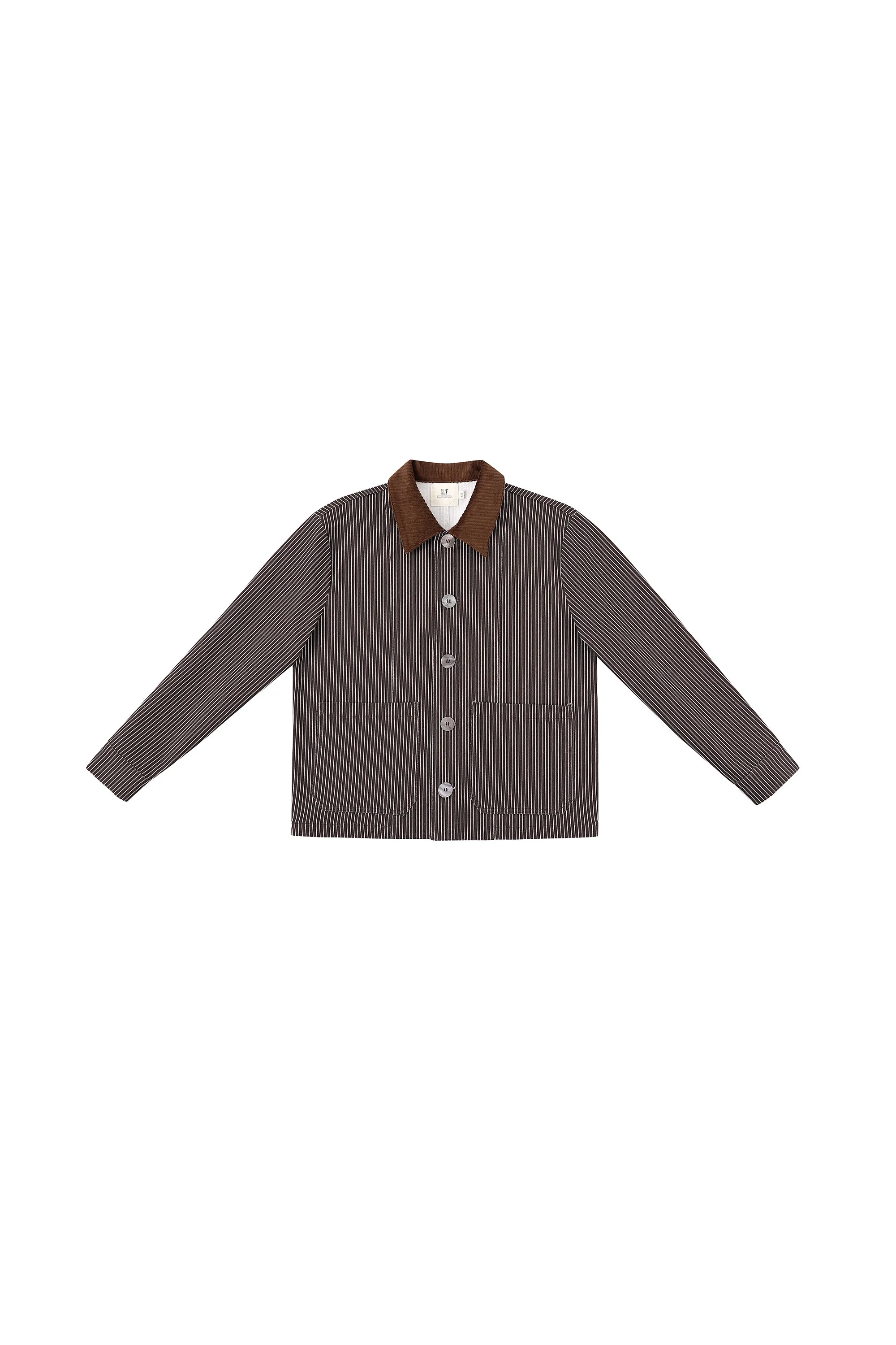 2 left - Unisex Choo Choo Jacket Brown Striped Denim sold by Fashion Brand Company