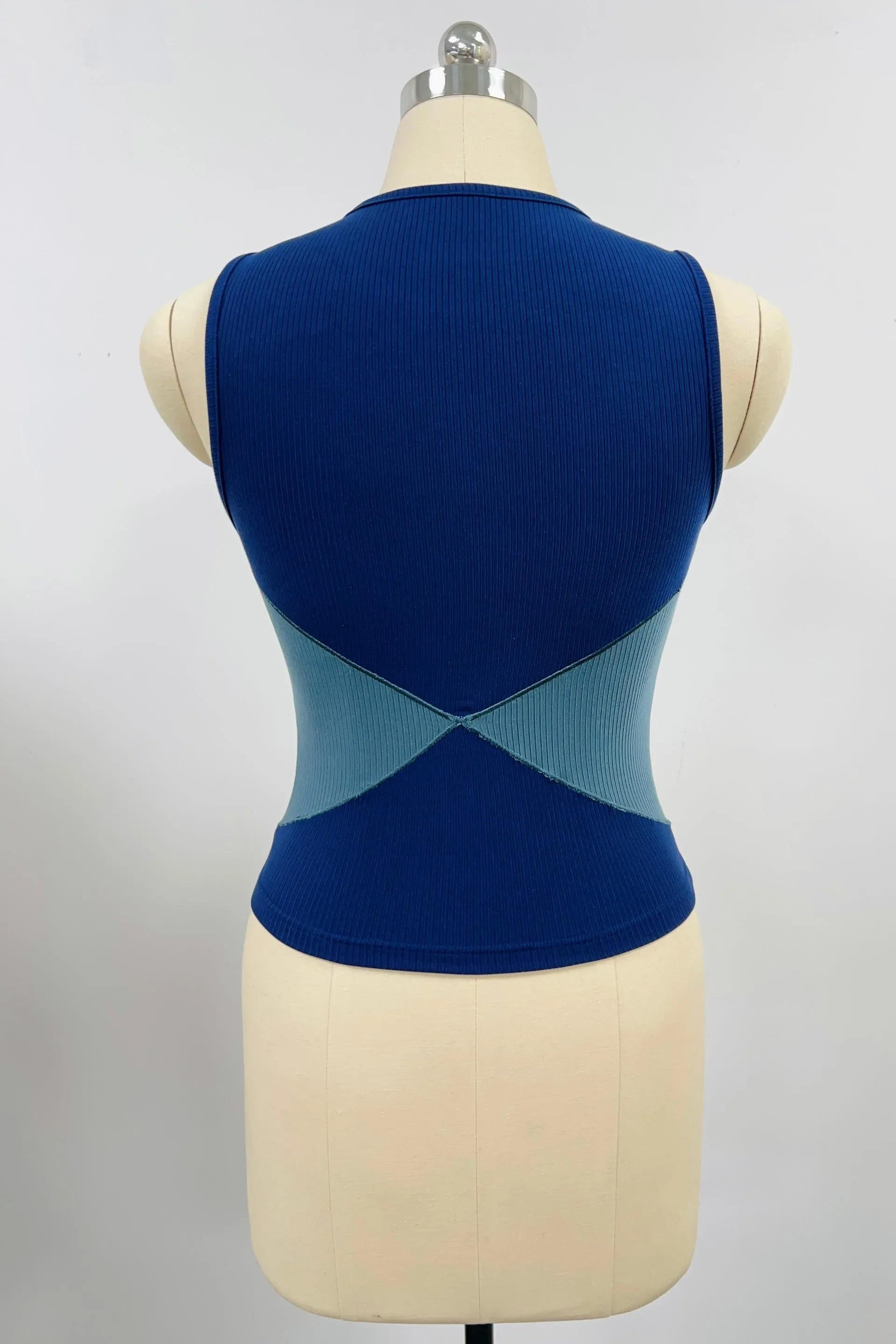 SAMPLE #120 - S Navy Blue Widow Tank sold by Fashion Brand Company product image thumbnail 2