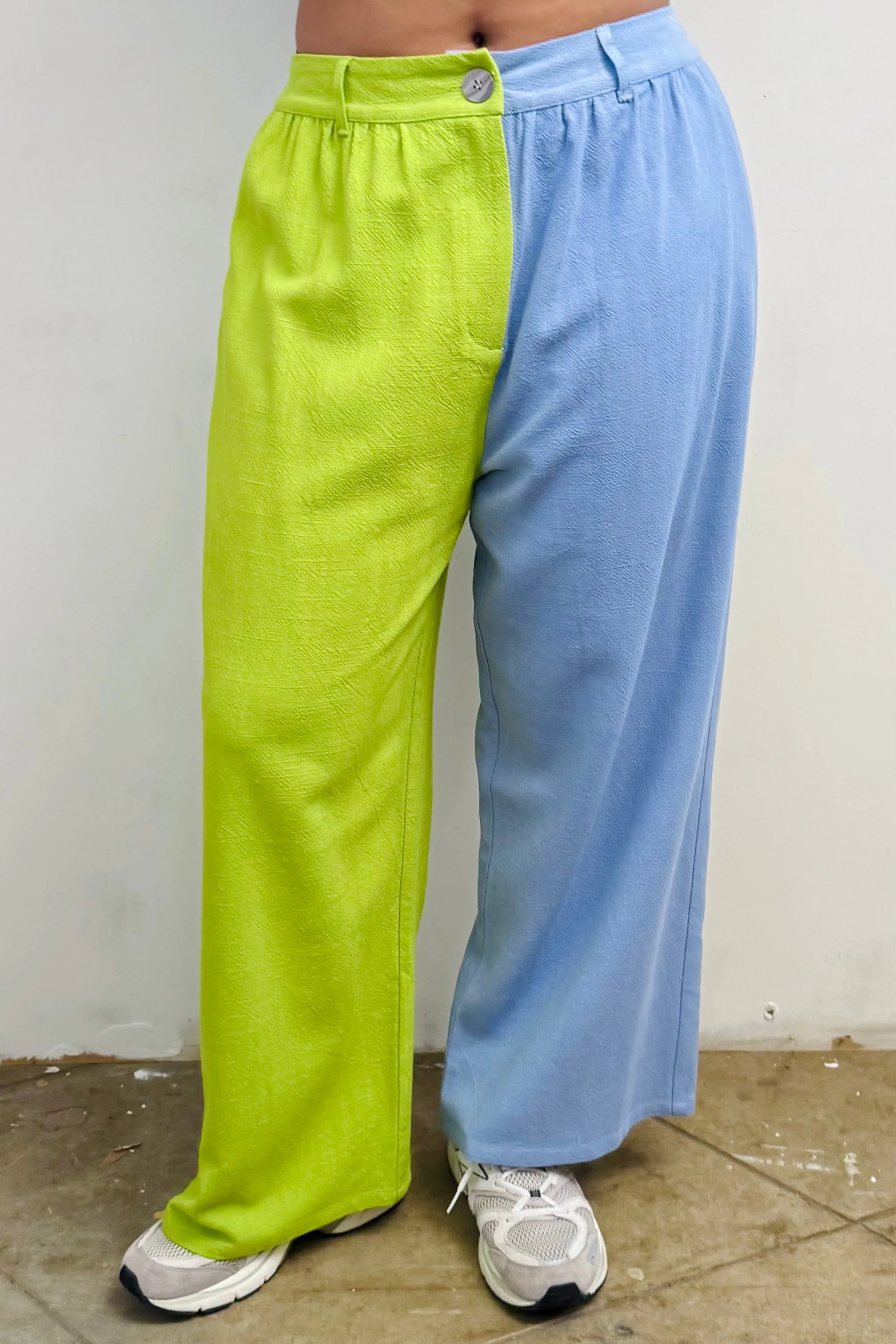 SAMPLE #143 - L Linen 2Tone Trousers sold by Fashion Brand Company