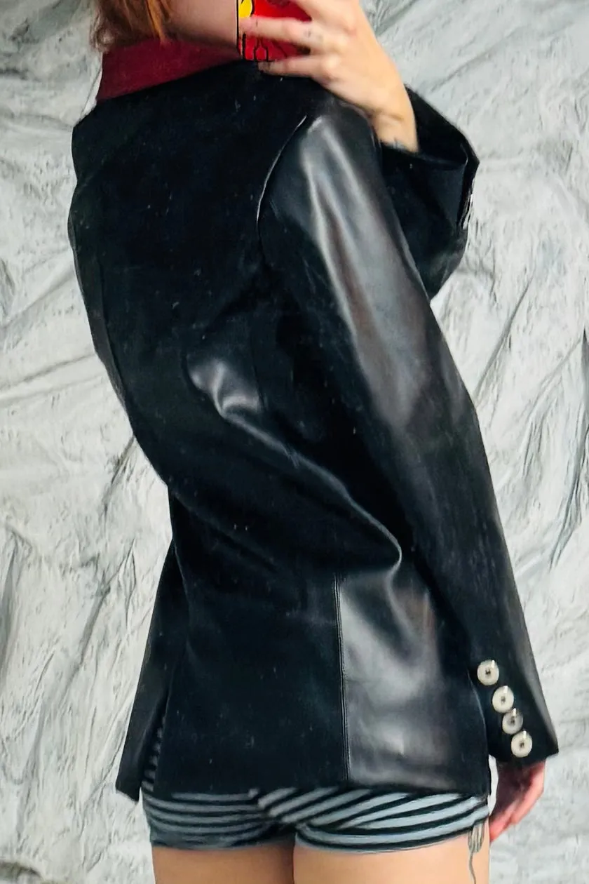 SAMPLE #135 - S Plant Leather Blazer sold by Fashion Brand Company product image thumbnail 2