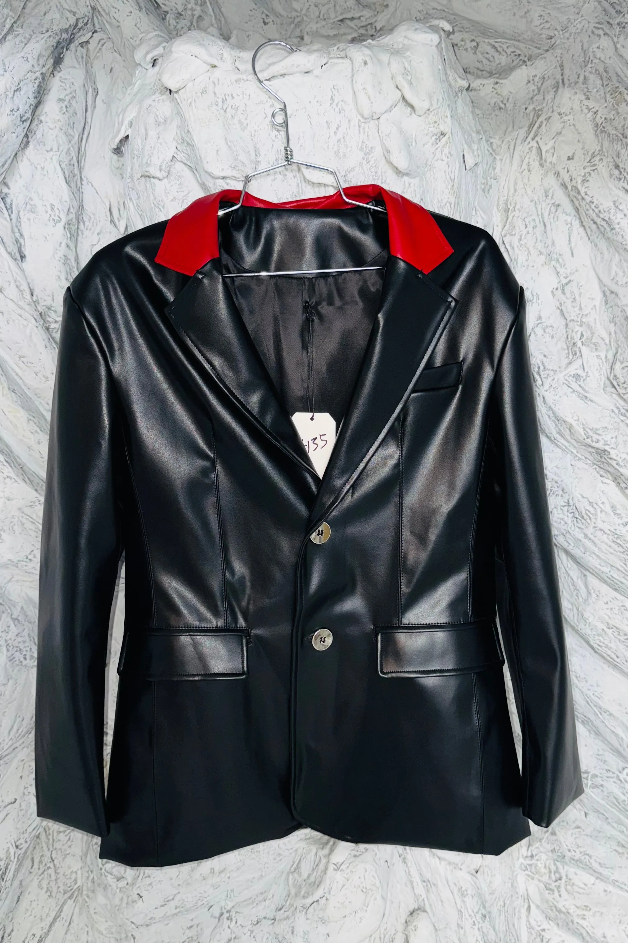 SAMPLE #135 - S Plant Leather Blazer sold by Fashion Brand Company product image thumbnail 3