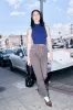 Mock Neck Tencel Rib Tank Navy sold by Fashion Brand Company