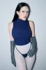Mock Neck Tencel Rib Tank Navy sold by Fashion Brand Company