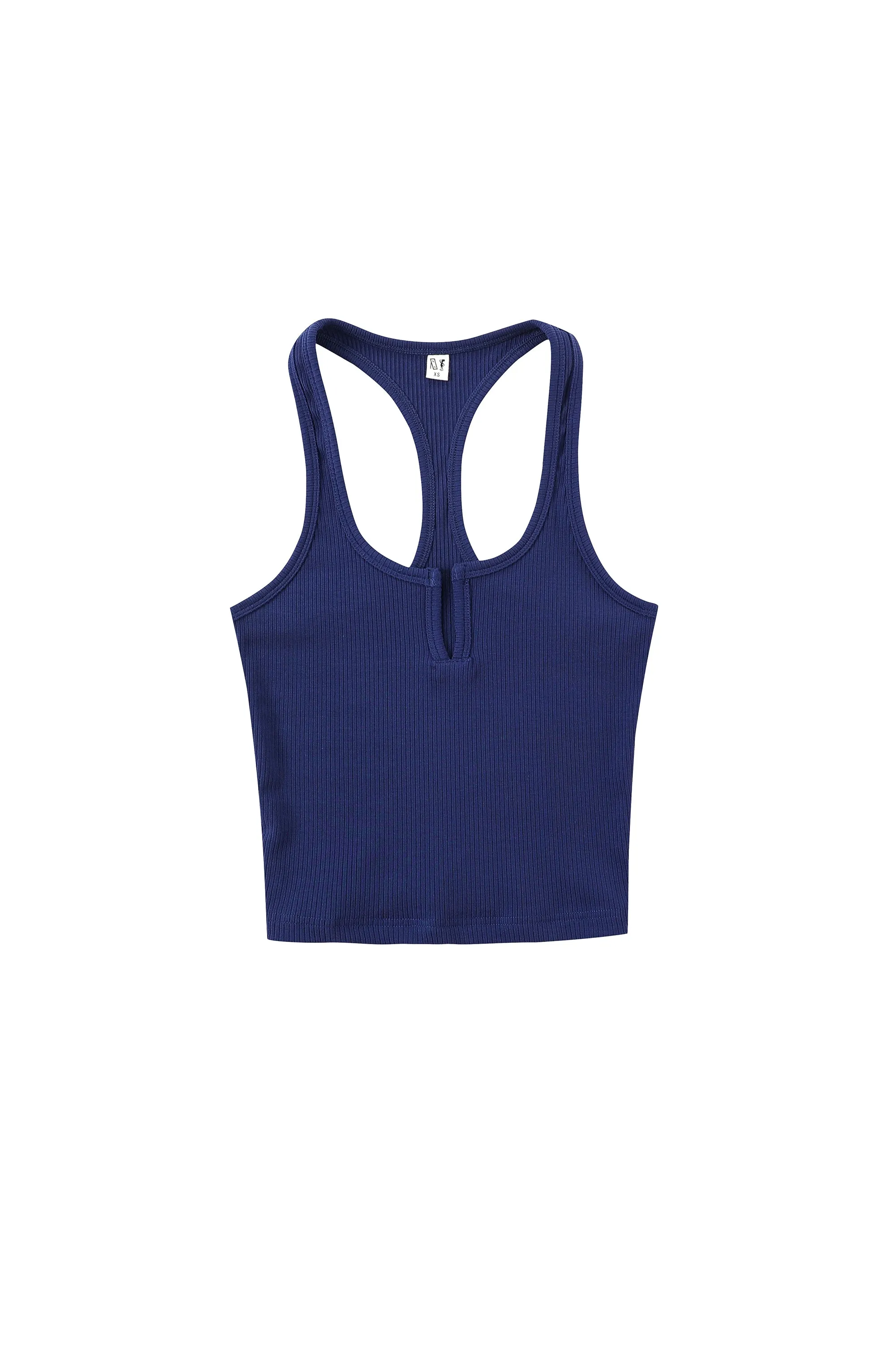 Split Racerback Tencel Rib Tank Navy sold by Fashion Brand Company product image thumbnail 2