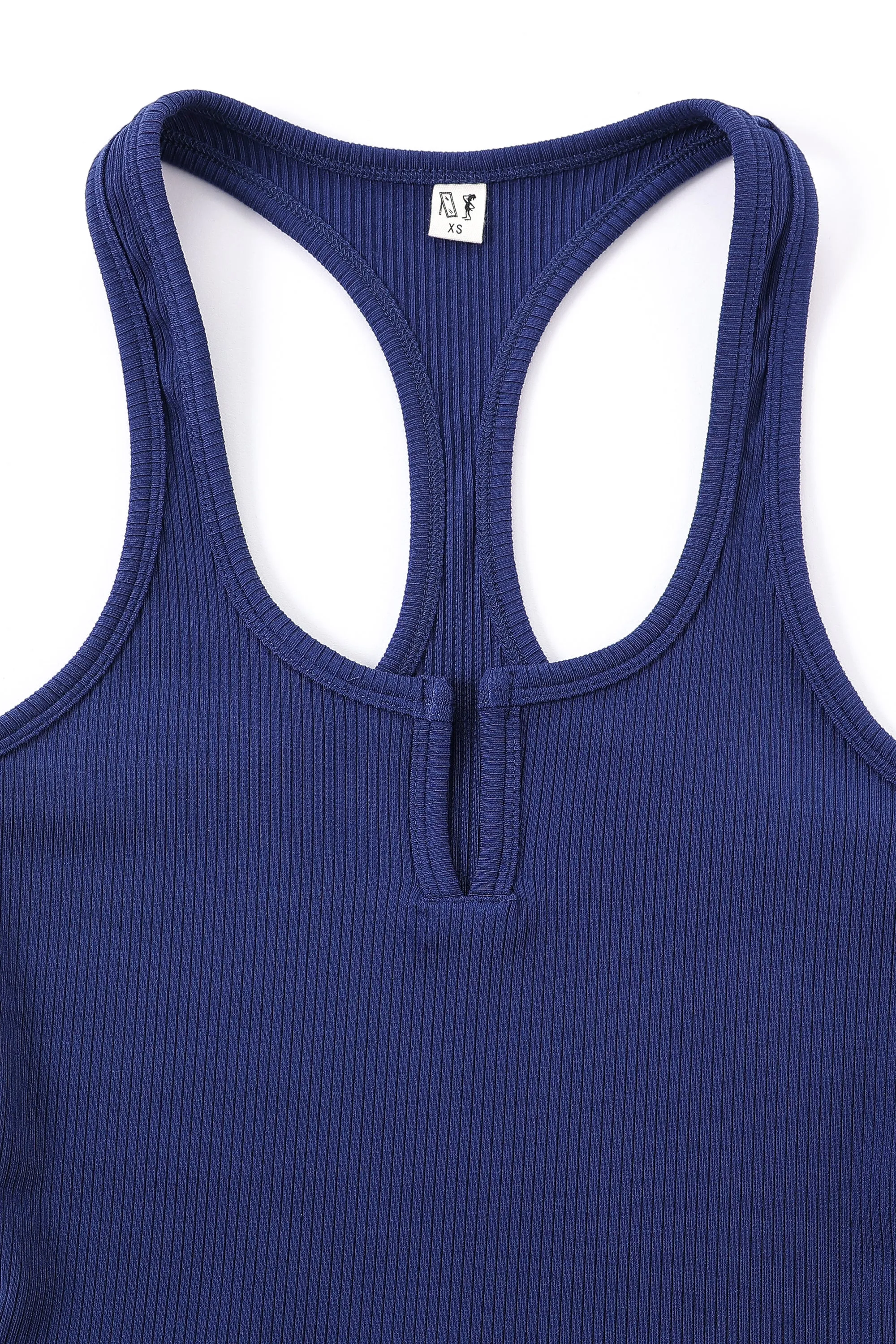 Split Racerback Tencel Rib Tank Navy sold by Fashion Brand Company product image thumbnail 3