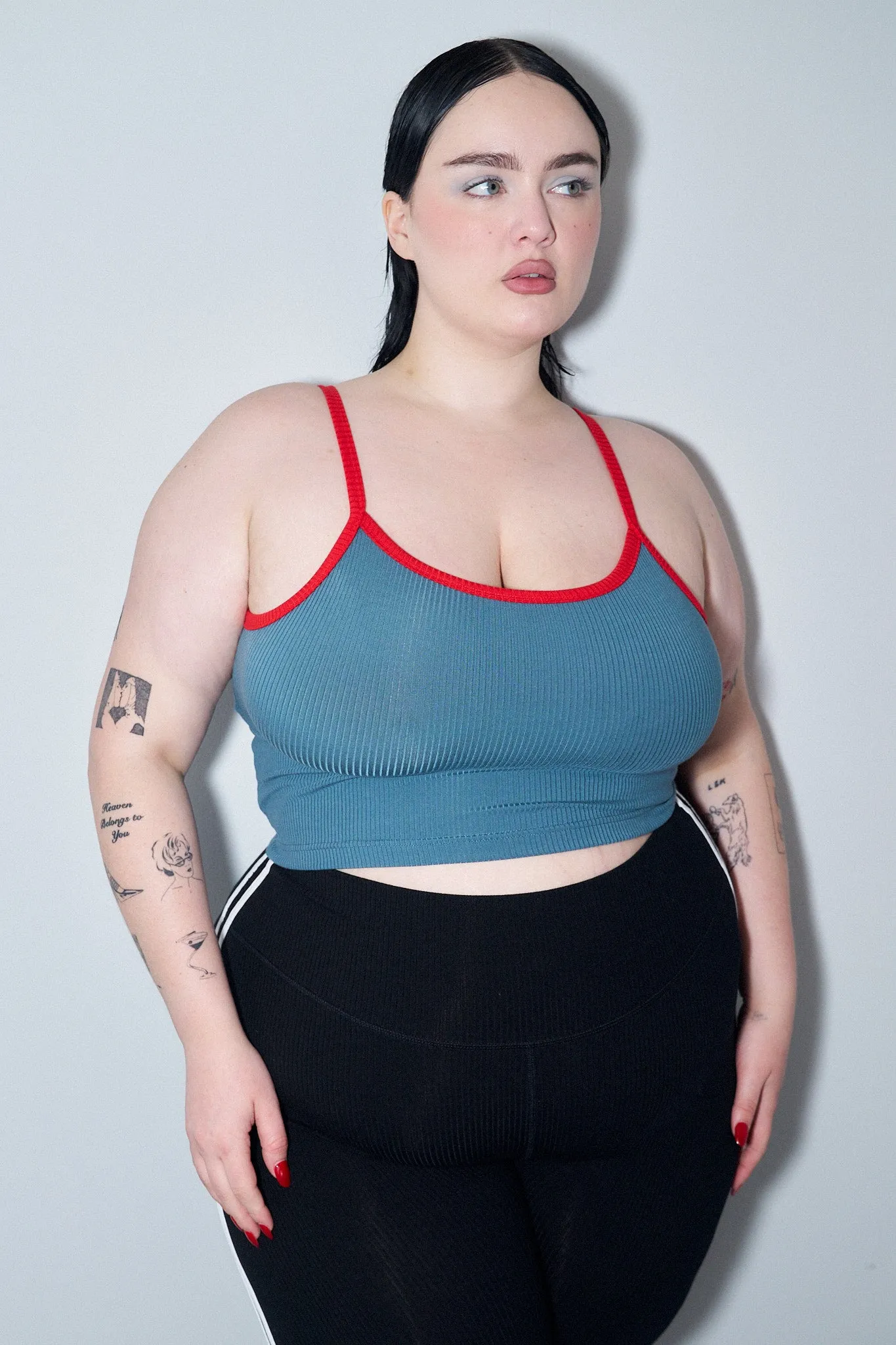 1 left- Camp Tank Tencel rib Dusty Dolphin/Maraschino sold by Fashion Brand Company product image thumbnail 4