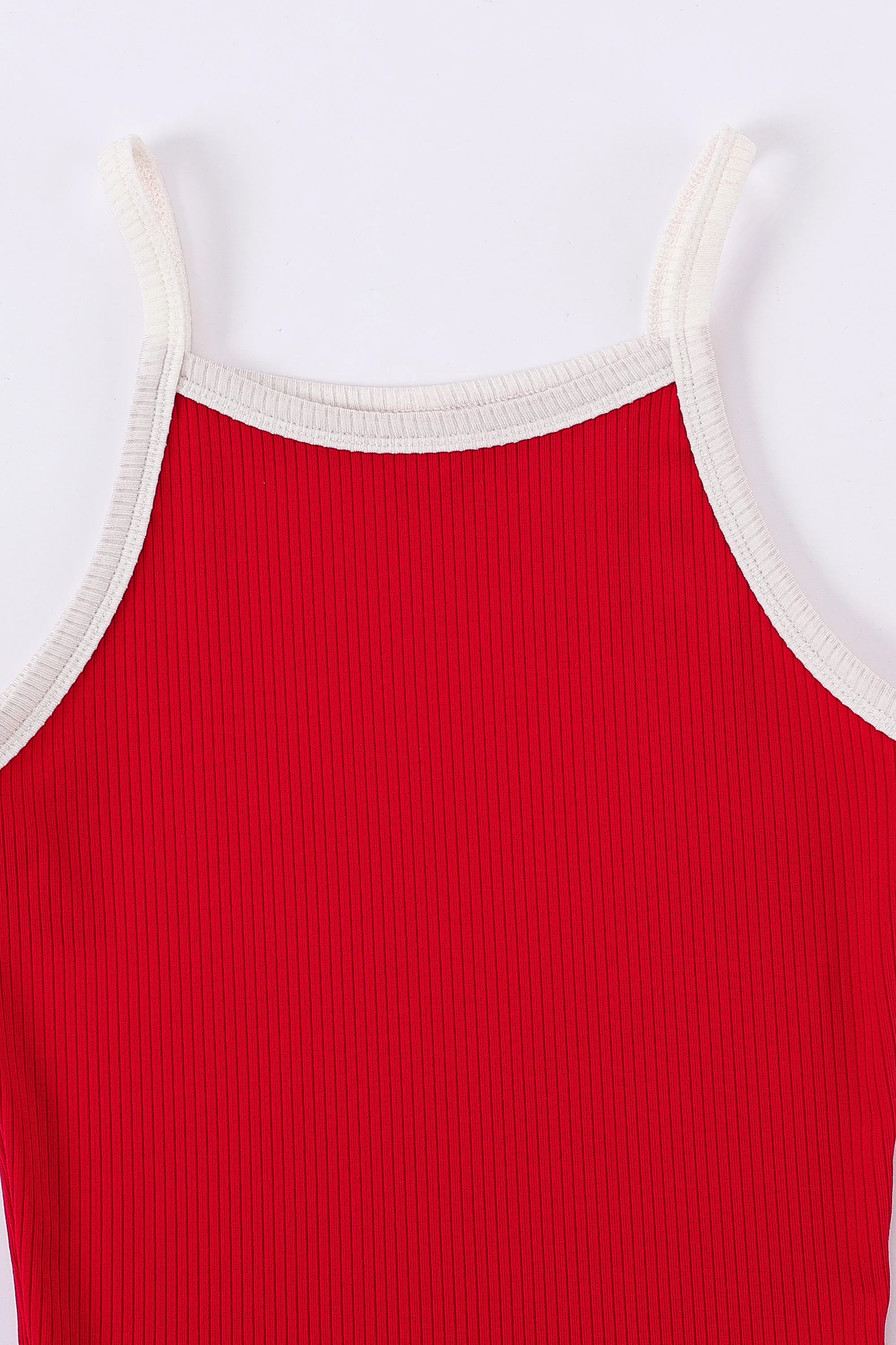 5 left - Camp Tank Tencel Rib Maraschino/White sold by Fashion Brand Company product image thumbnail 5