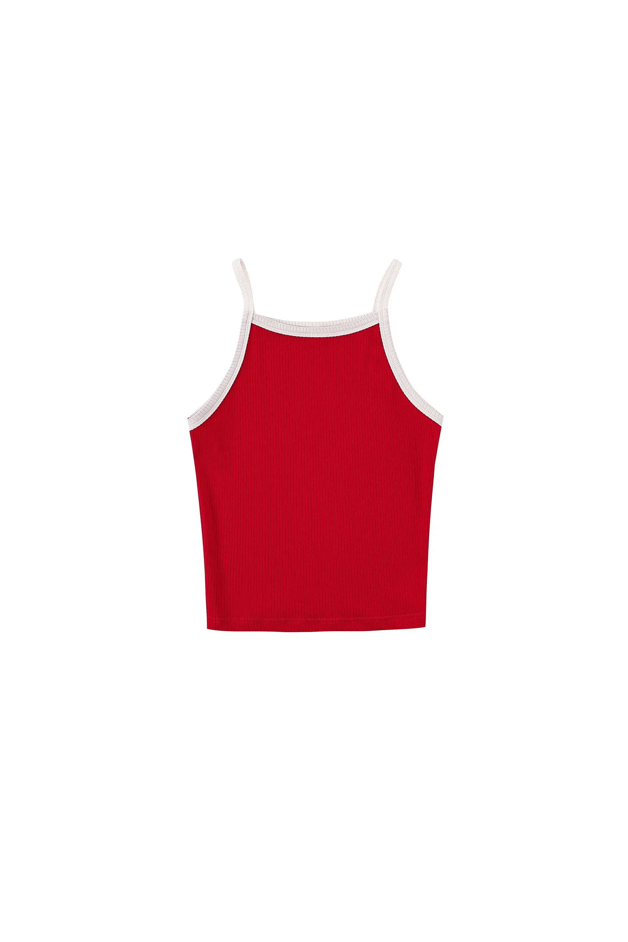 5 left - Camp Tank Tencel Rib Maraschino/White sold by Fashion Brand Company product image thumbnail 3