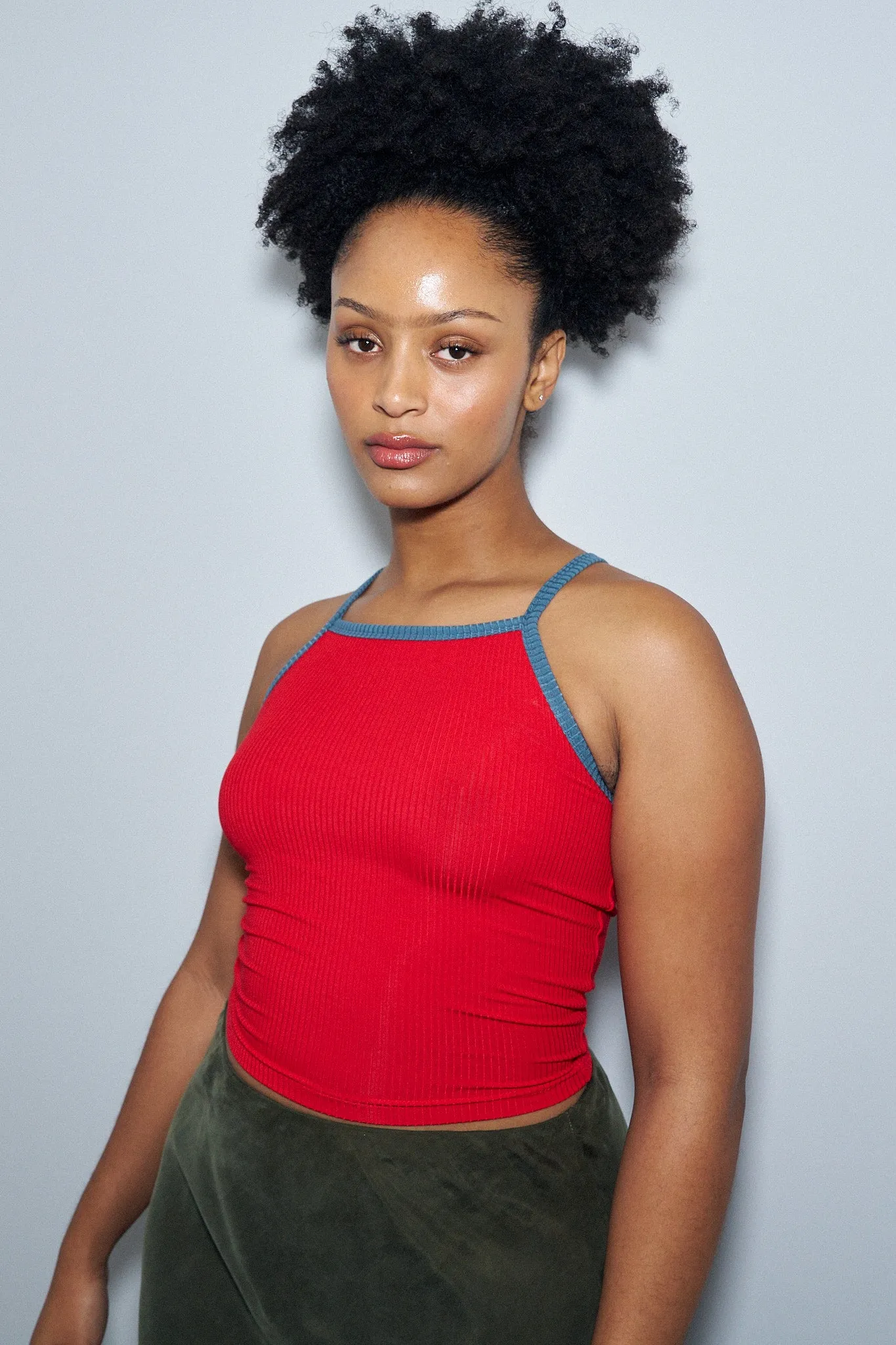 5 left - Camp Tank Tencel Rib Maraschino/Dusty Dolphin sold by Fashion Brand Company product image thumbnail 5