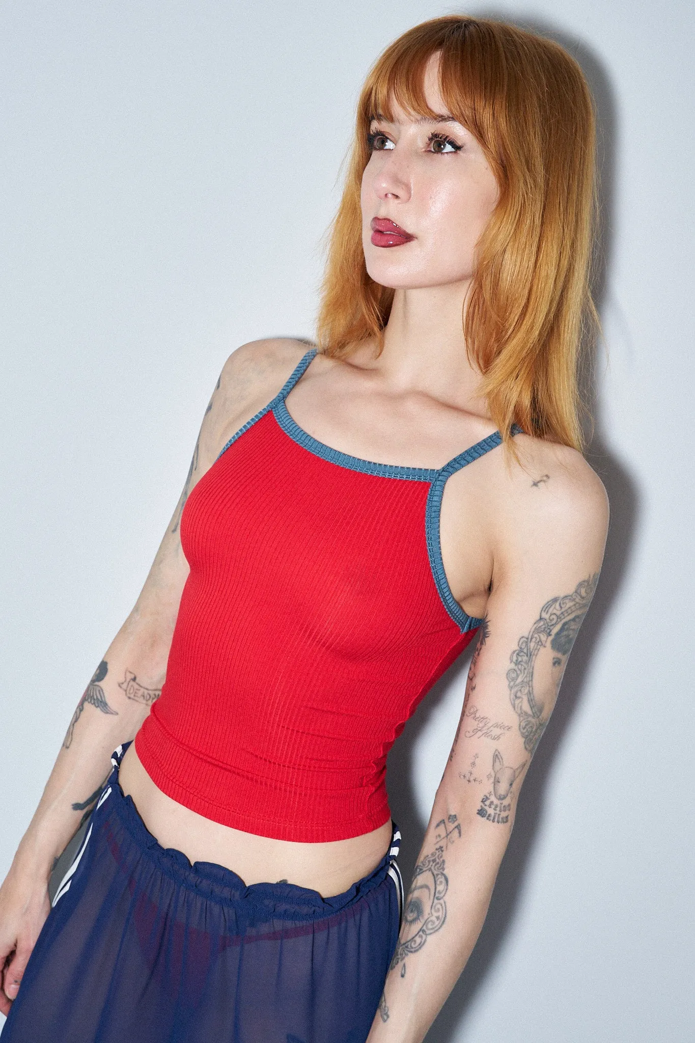 5 left - Camp Tank Tencel Rib Maraschino/Dusty Dolphin sold by Fashion Brand Company product image thumbnail 3