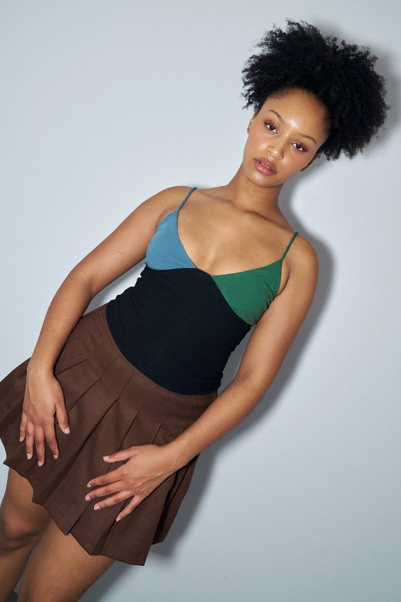 The Date Cami Tencel Rib Blue/Green sold by Fashion Brand Company product image thumbnail 2