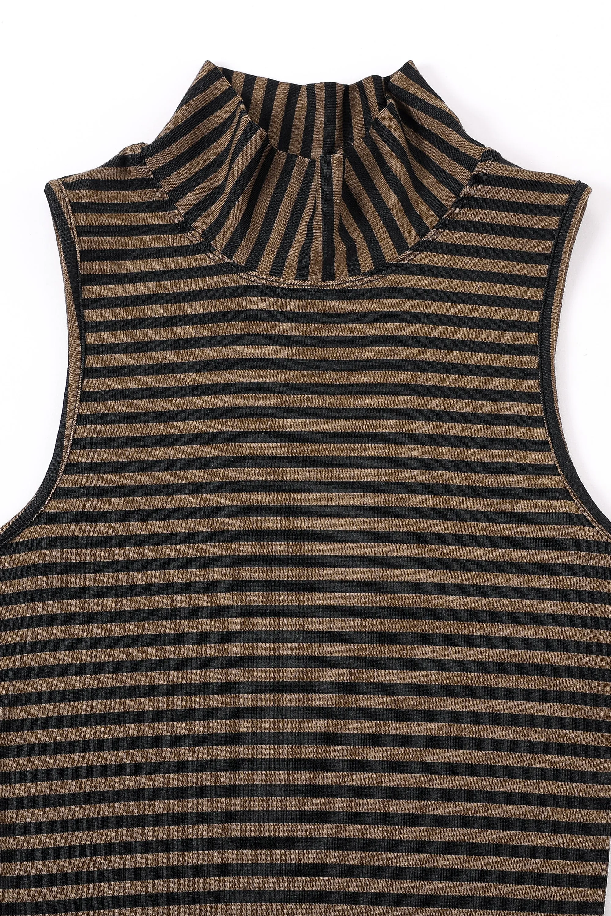 1 left - Mock Neck Tank Brown Stripe sold by Fashion Brand Company product image thumbnail 2