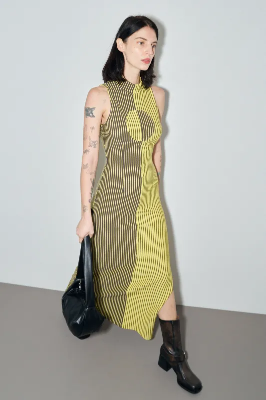 Banana Stripe Maxi Dress made by Fashion Brand Company