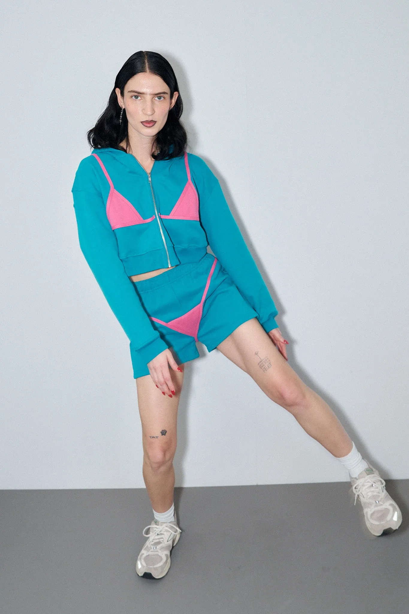 5 left - Bikini Bod Shorts Aqua/Pink sold by Fashion Brand Company product image thumbnail 3