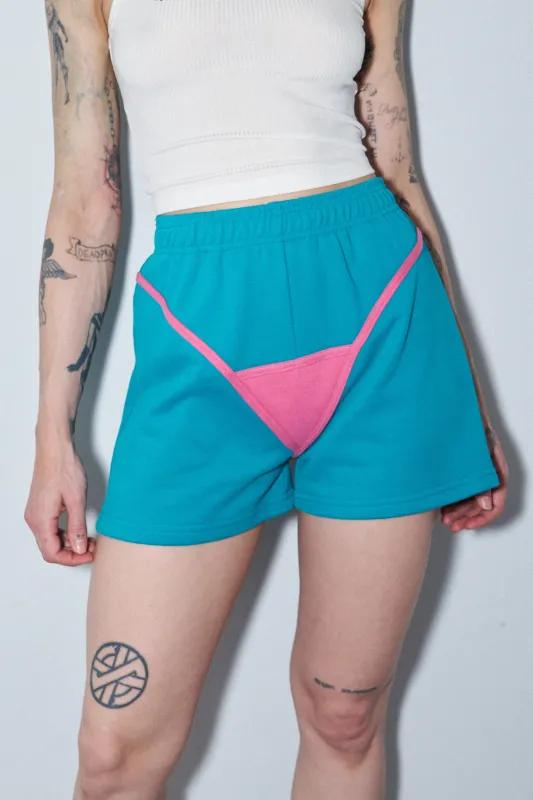 5 left - Bikini Bod Shorts Aqua/Pink sold by Fashion Brand Company