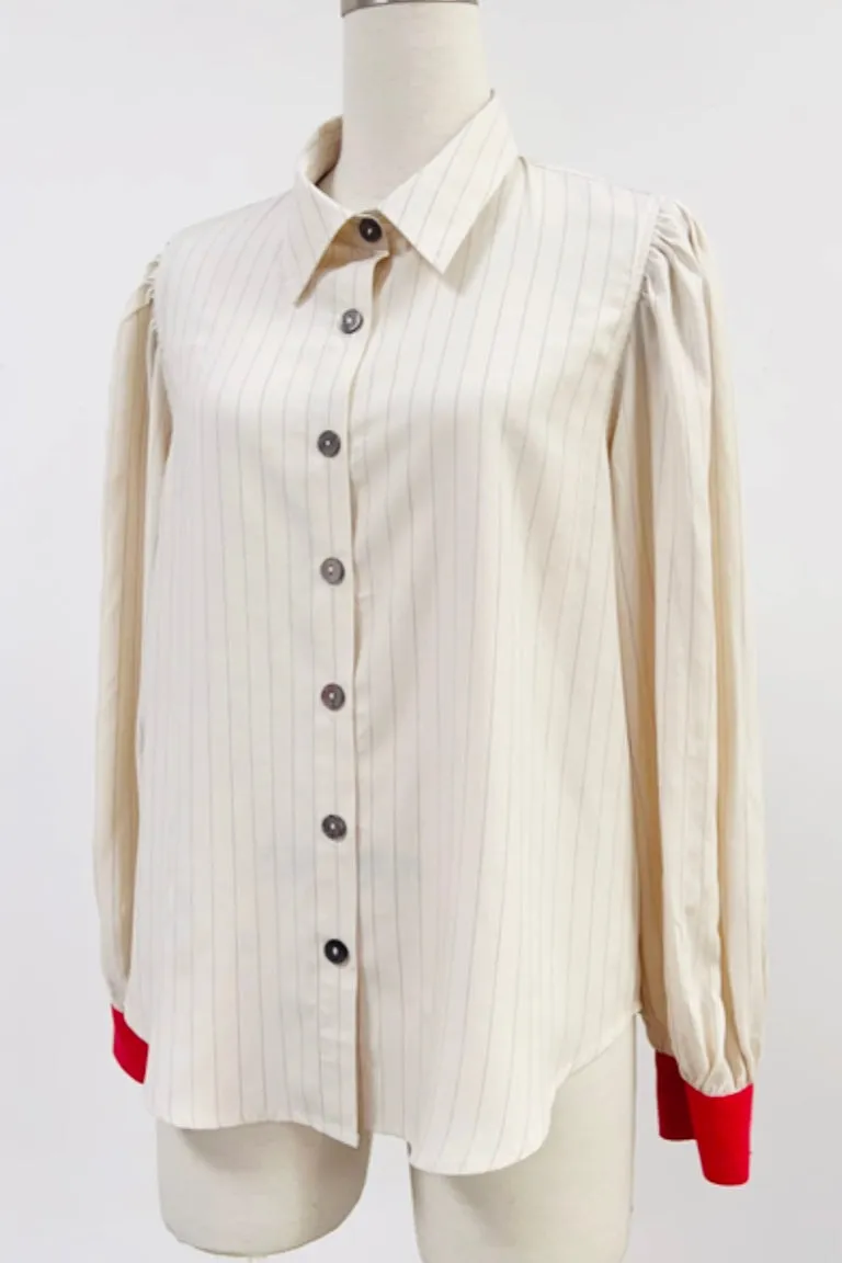 SAMPLE #211 - S Baseball Buttondown sold by Fashion Brand Company