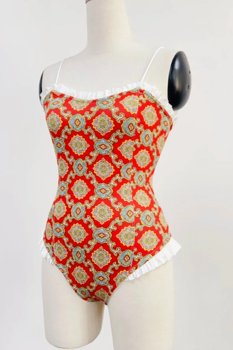 SAMPLE #204 - S Red Couch Swimsuit sold by Fashion Brand Company