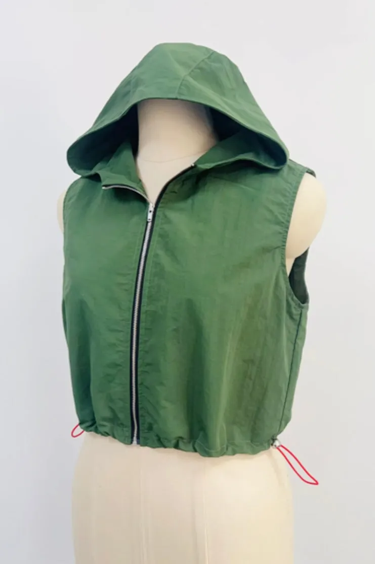 SAMPLE #200 - S Green Windbreaker Tank sold by Fashion Brand Company