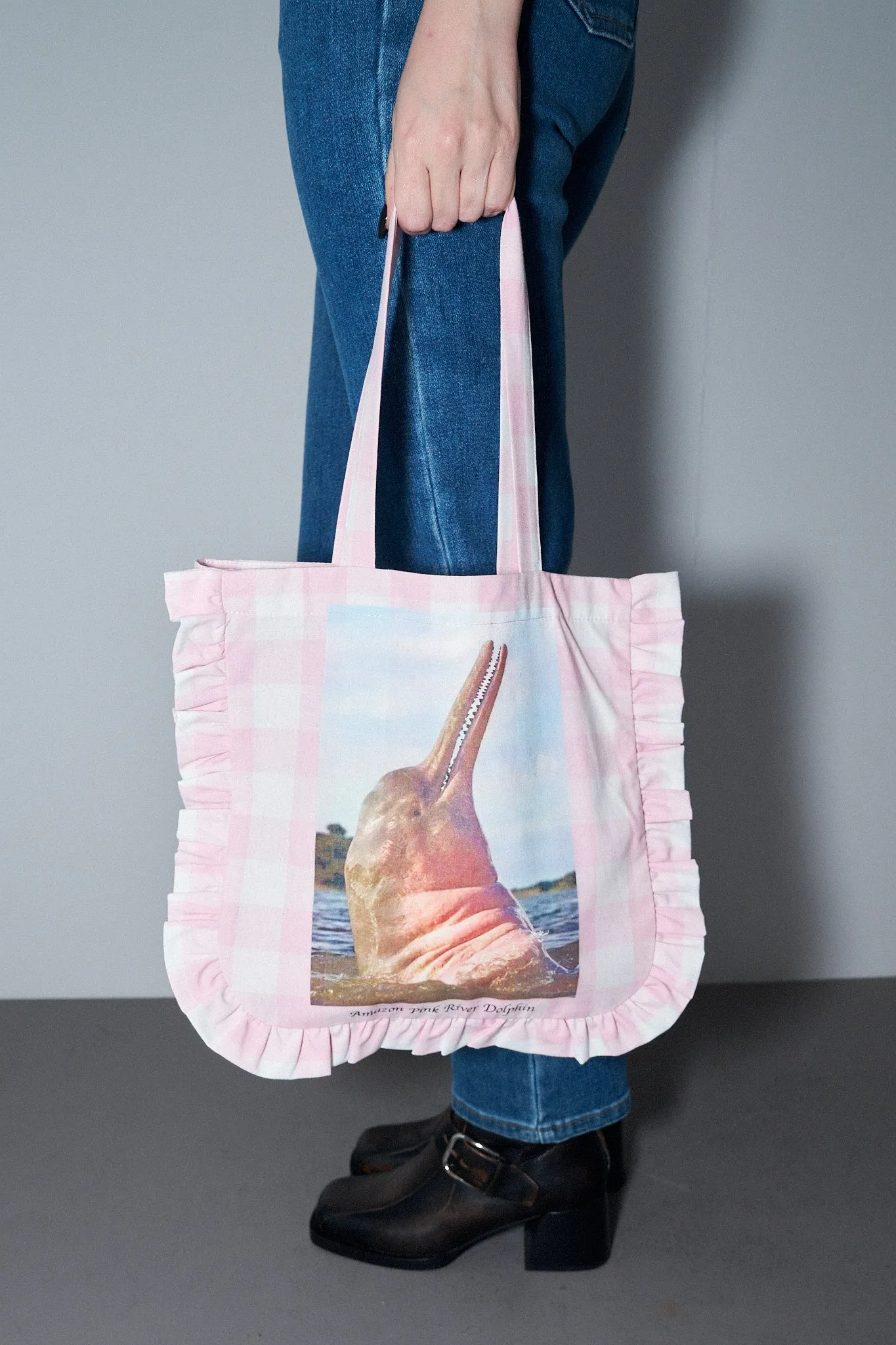 Gingham Amazon Pink River Dolphin Bag sold by Fashion Brand Company