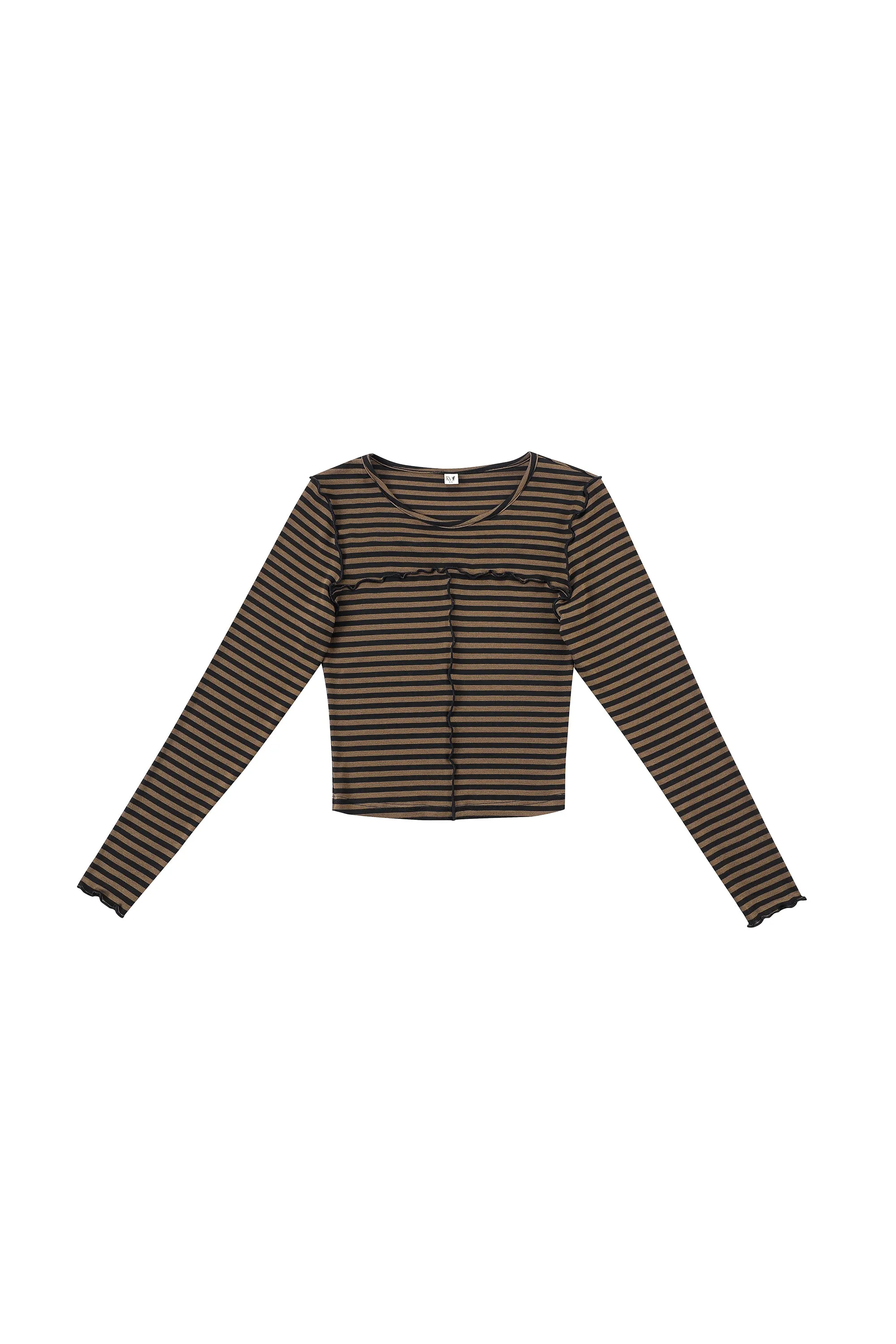 Long Sleeve Shirt Brown Stripe sold by Fashion Brand Company product image thumbnail 4