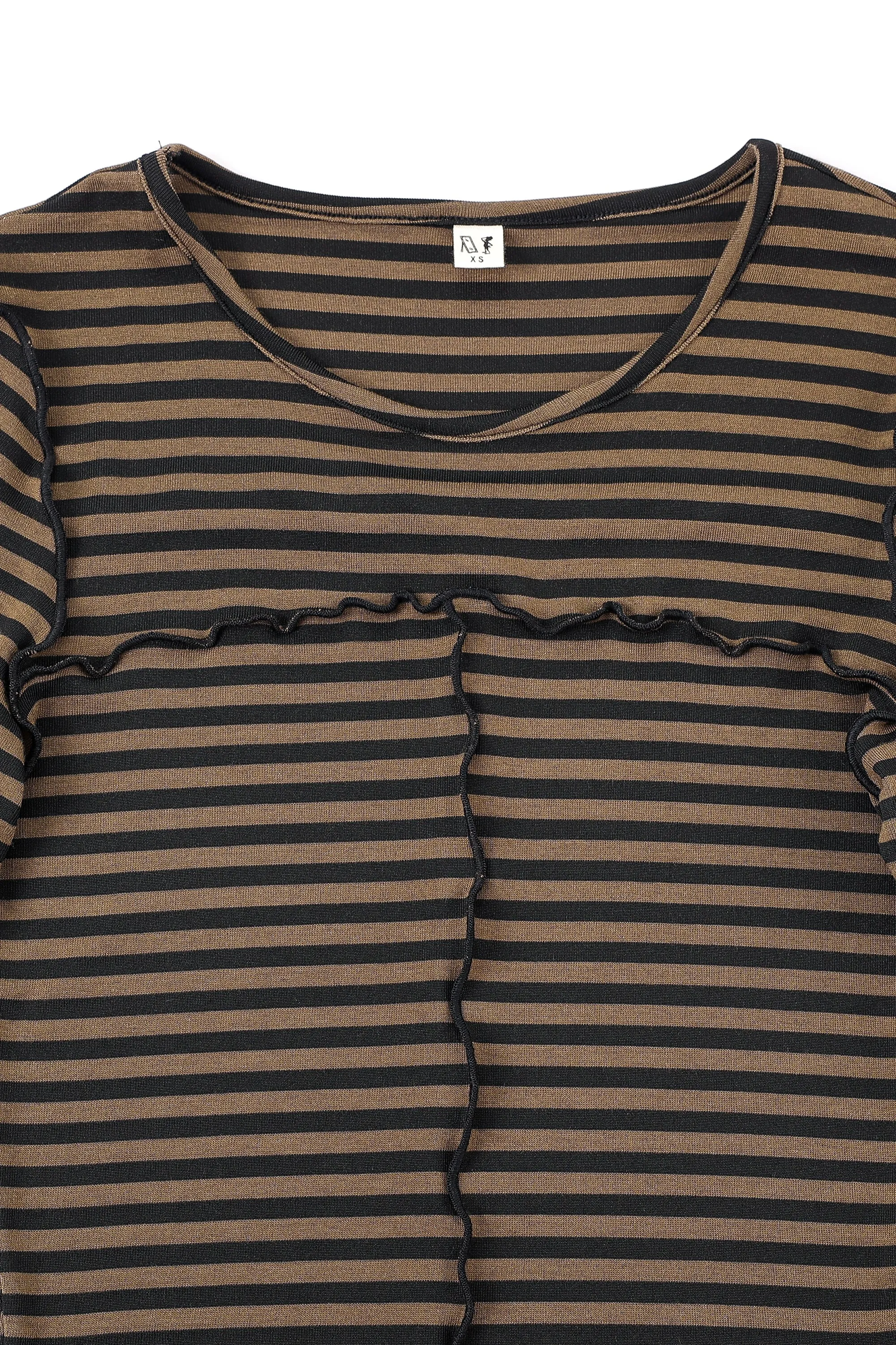 Long Sleeve Shirt Brown Stripe sold by Fashion Brand Company product image thumbnail 2