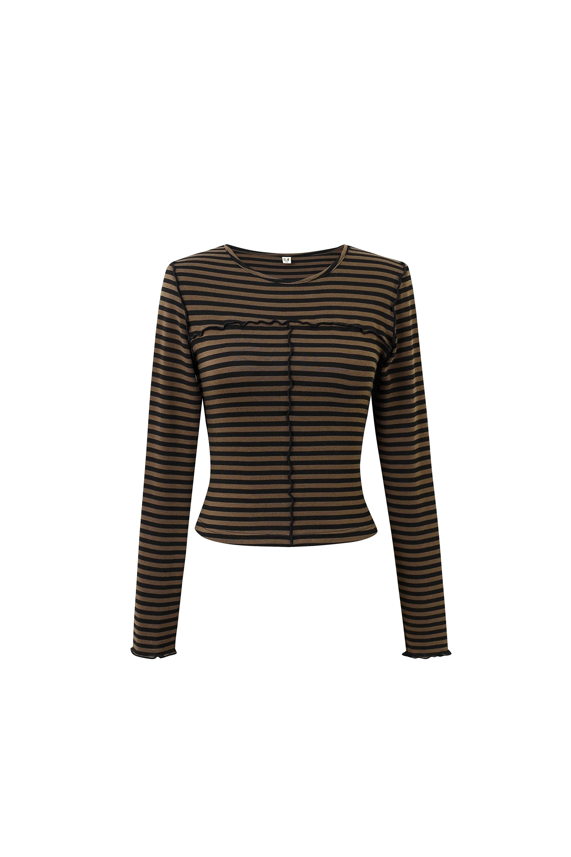Long Sleeve Shirt Brown Stripe sold by Fashion Brand Company