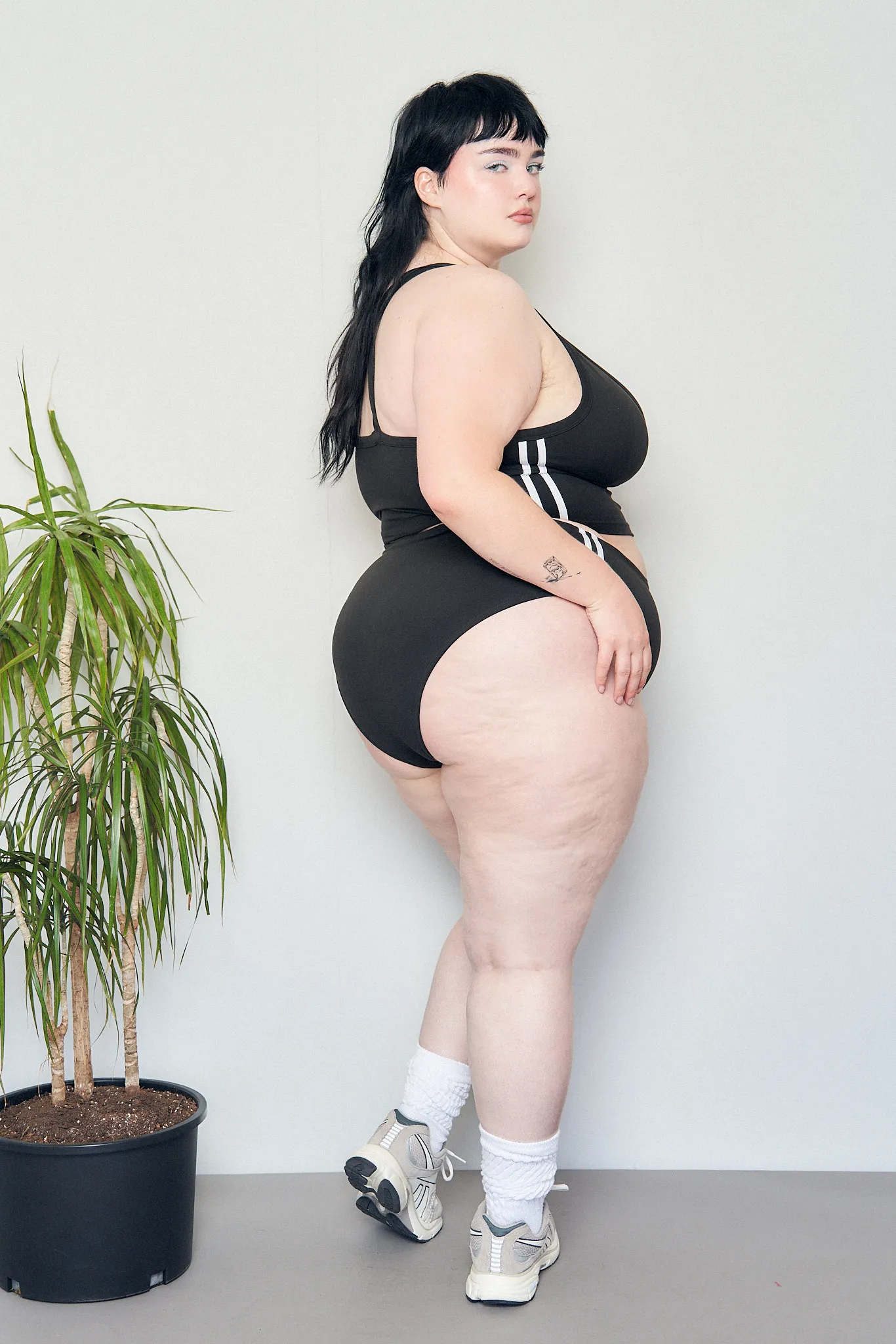 DARK GRAY Sporty Spice High Waist Bikini Bottom sold by Fashion Brand Company product image thumbnail 4