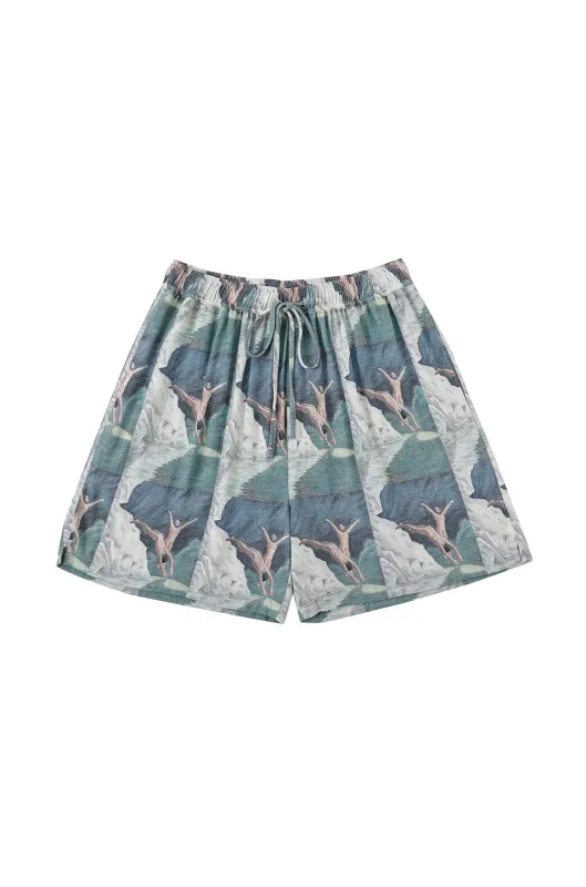 Unisex Nude Divers Soft Linen Shorts sold by Fashion Brand Company