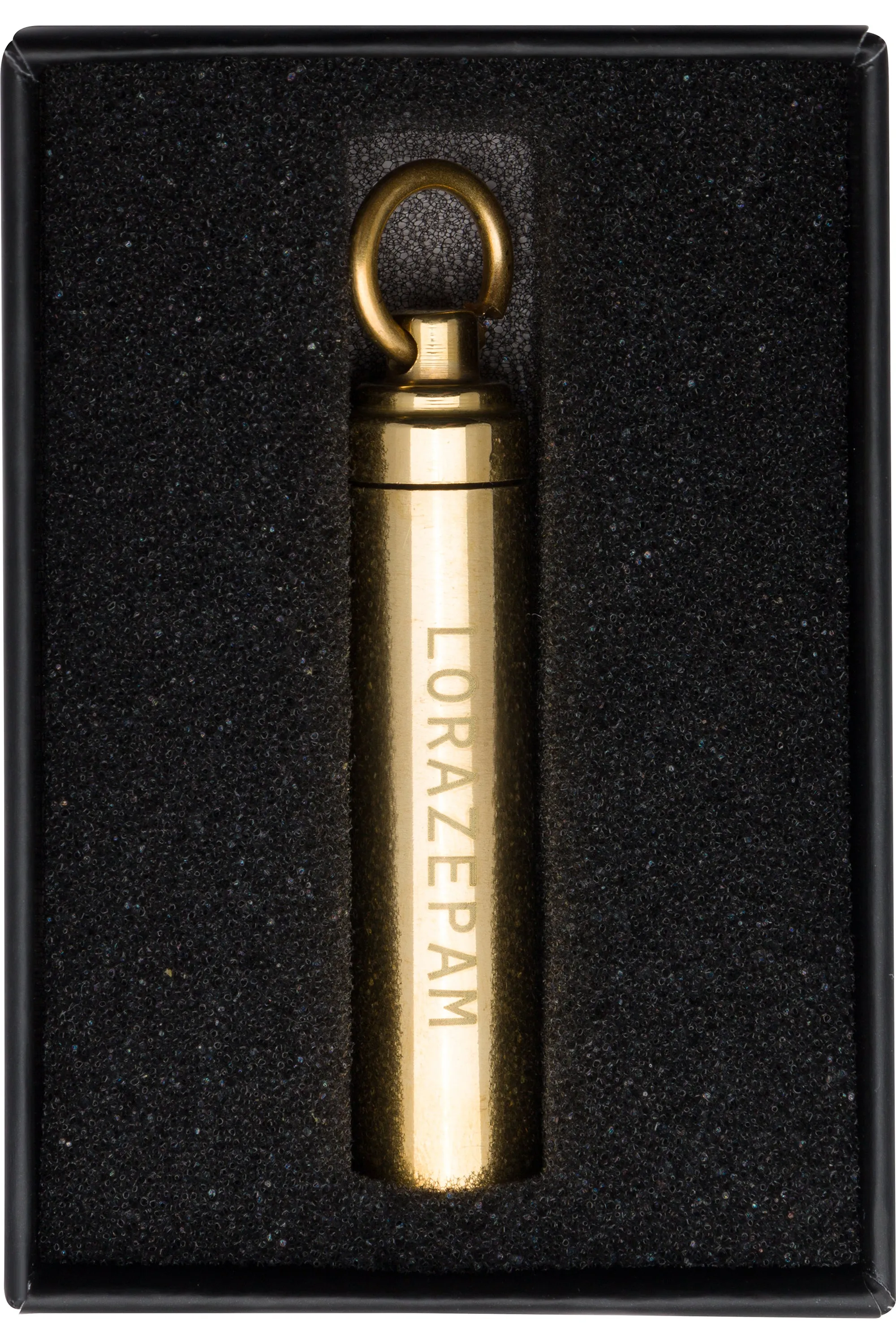 2 left - LORAZEPAM Brass Pill Holder Keychain sold by Fashion Brand Company product image thumbnail 3