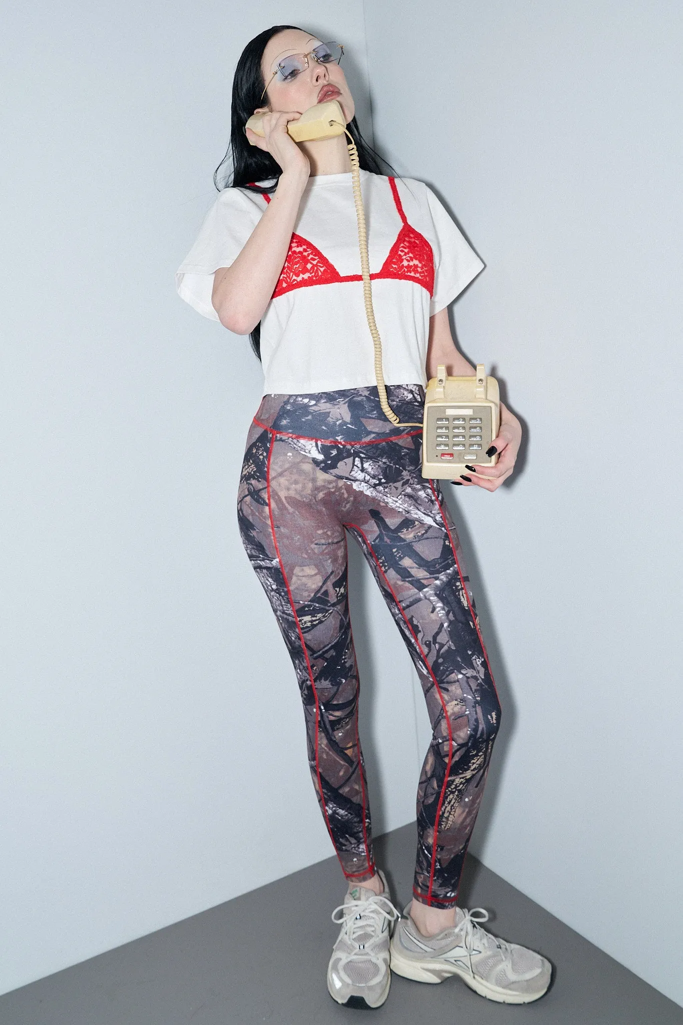 2 left - Forest Camo Red Seam Yoga Leggings sold by Fashion Brand Company product image thumbnail 4