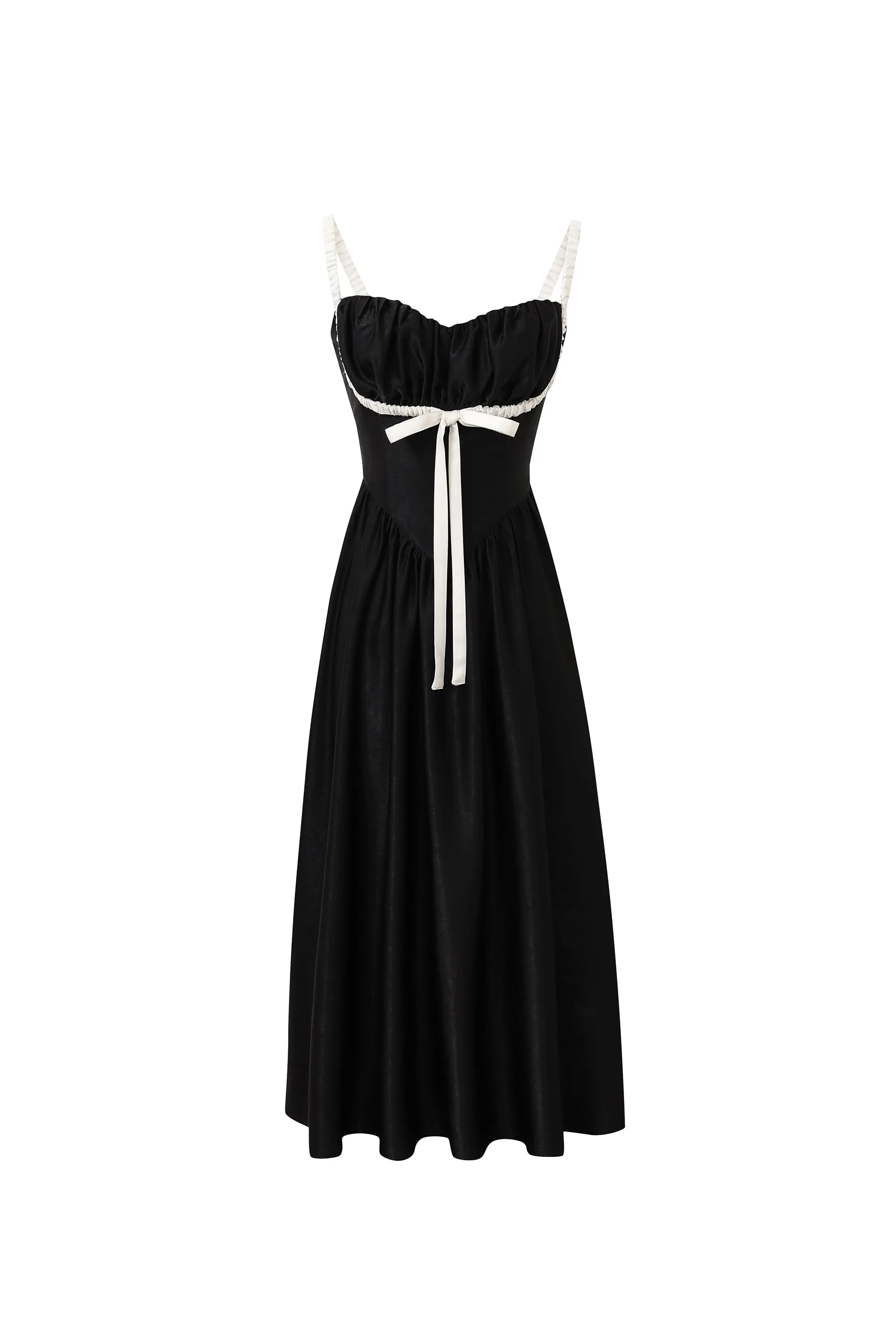 3 left - Boob Shelf Satin Dress Black/White sold by Fashion Brand Company product image thumbnail 3