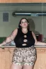3 Hole Punch Tencel Rib Crop Tank Black sold by Fashion Brand Company