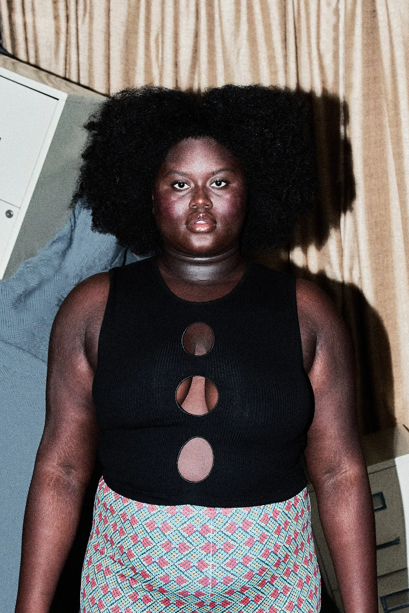 3 Hole Punch Tencel Rib Crop Tank Black sold by Fashion Brand Company product image thumbnail 4