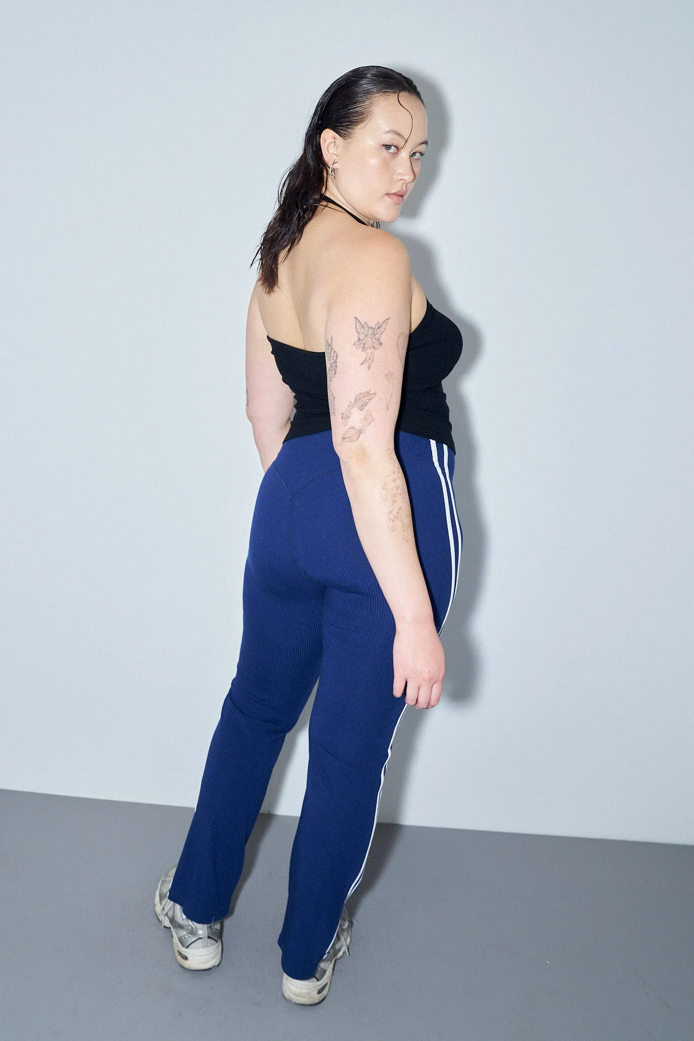 Sporty Spice Tencel Rib Lounge Pants Navy sold by Fashion Brand Company product image thumbnail 4