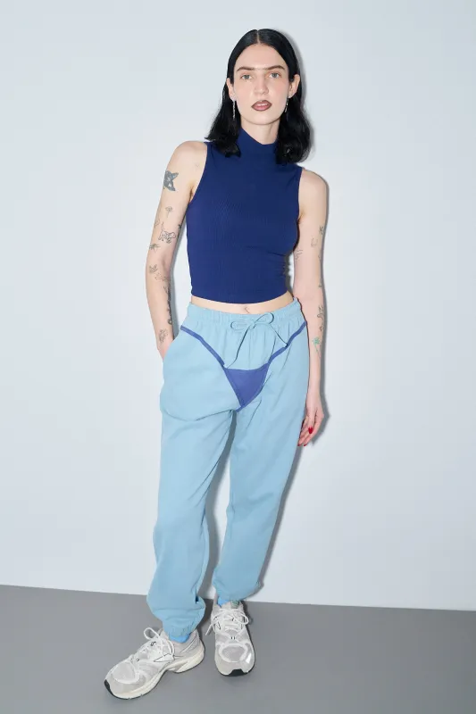 Bikini Bod Sweatpants Light Blue/Navy sold by Fashion Brand Company