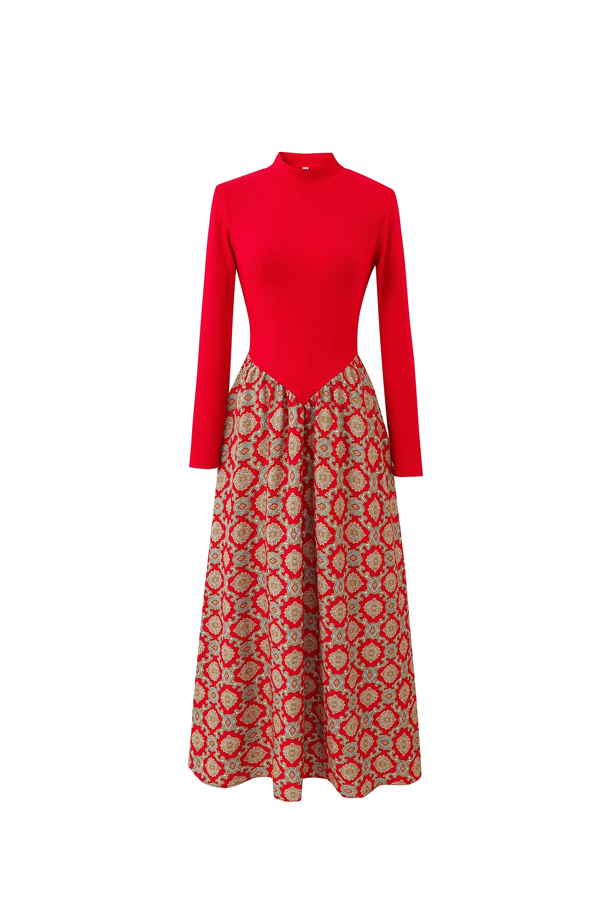 2 left - Fancy Red Couch Tencel Rib and Soft Linen Travel Dress sold by Fashion Brand Company product image thumbnail 2