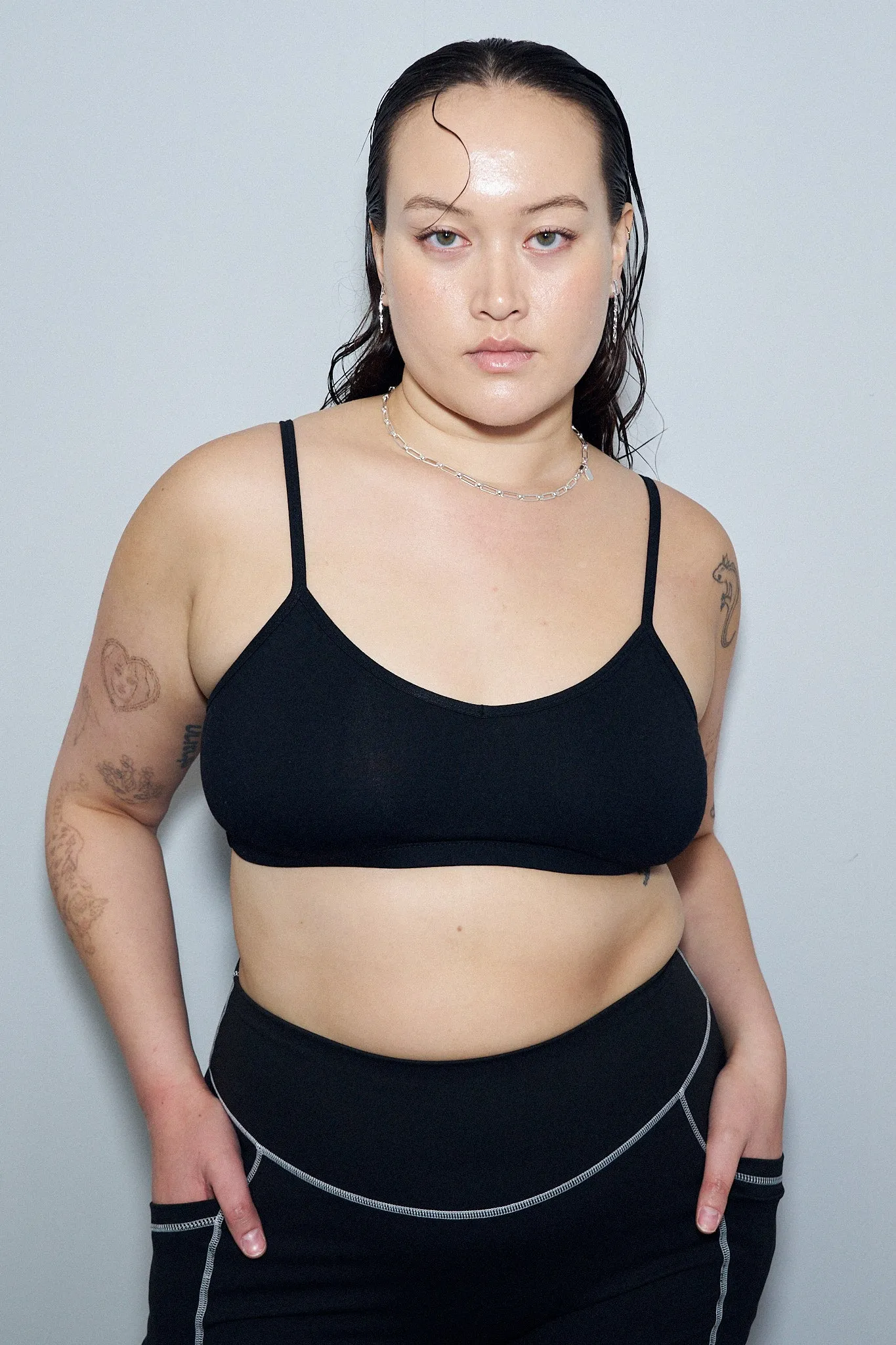 Lounge Cotton Bralette Black sold by Fashion Brand Company