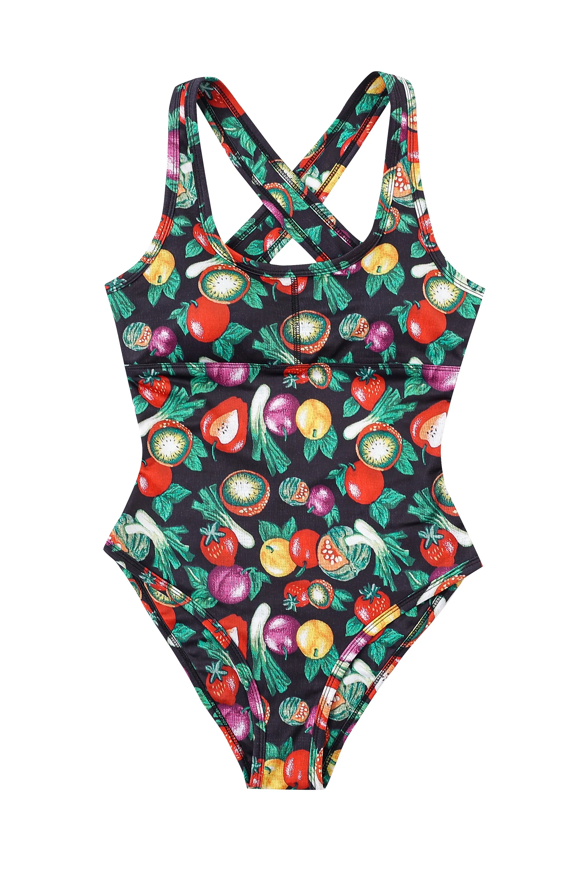 Crossback One Piece Swimsuit Vegetable Medley sold by Fashion Brand Company