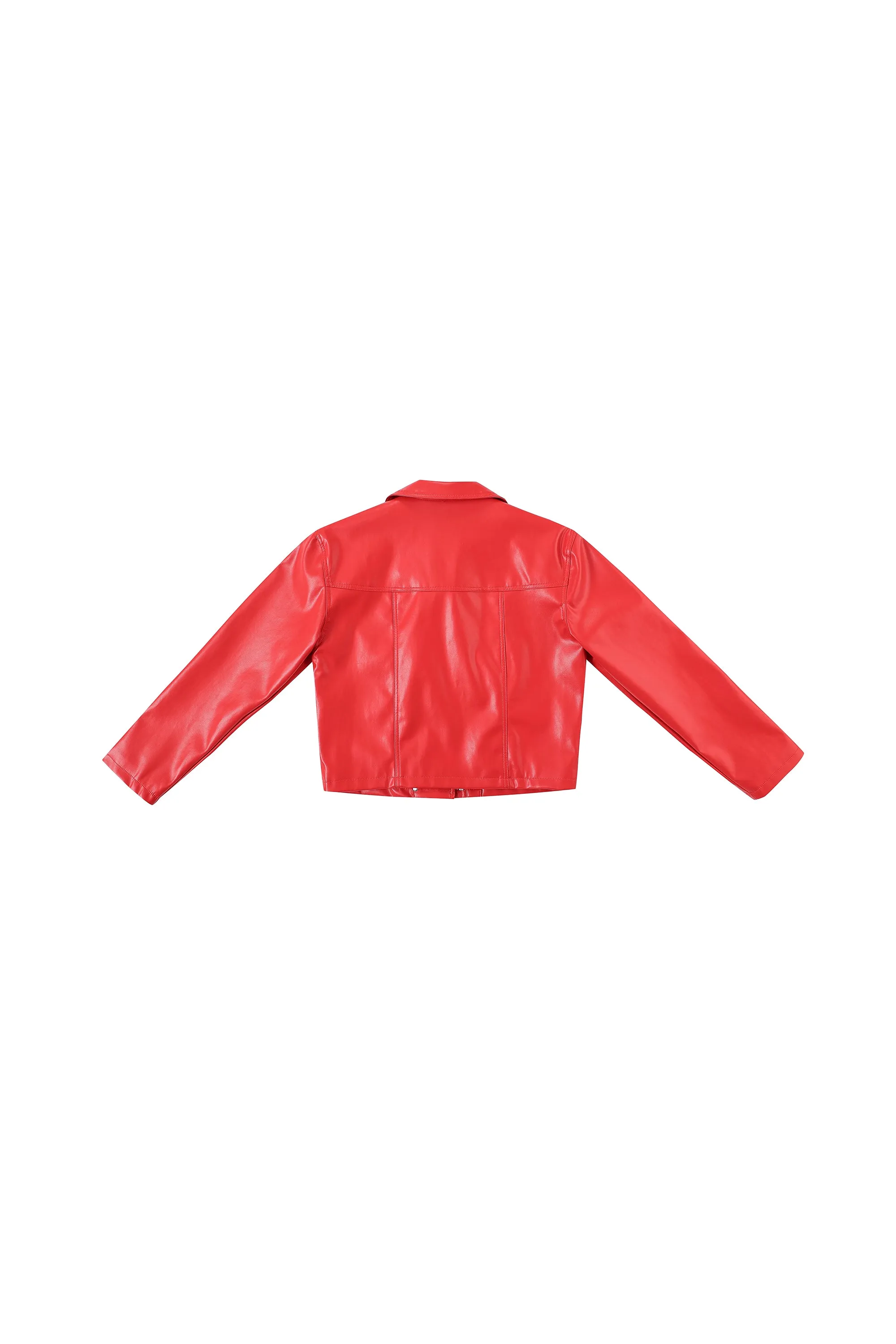 2 left - Amelia Plant Leather Jacket Red sold by Fashion Brand Company product image thumbnail 4