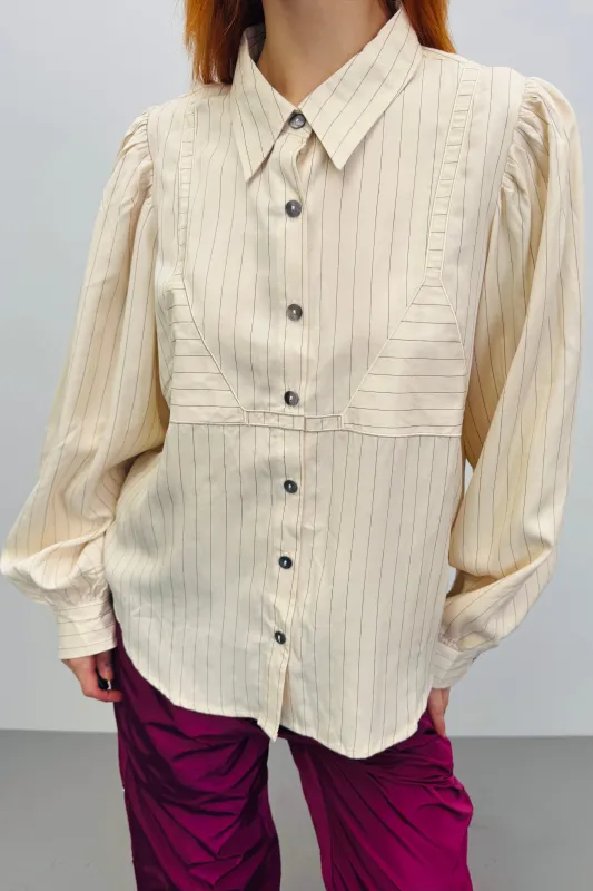 SAMPLE #282 - S Bikini Baseball tencel Button Down sold by Fashion Brand Company