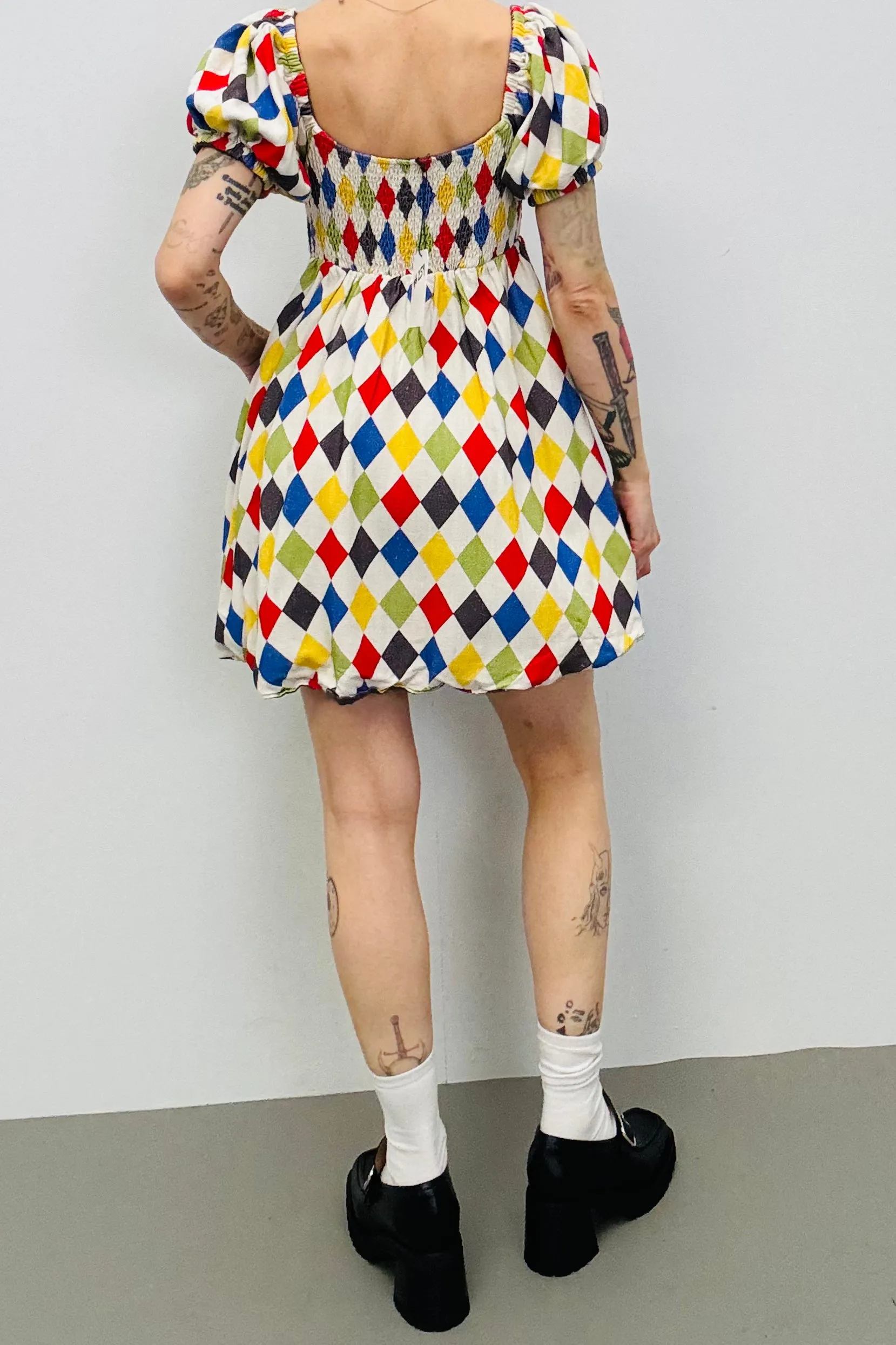 SAMPLE #259 - S Reversible Clown/Grey Mini Dress sold by Fashion Brand Company product image thumbnail 3