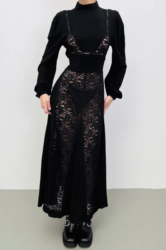 SAMPLE #258 - S Black Bikini Bod Maxi Dress sold by Fashion Brand Company