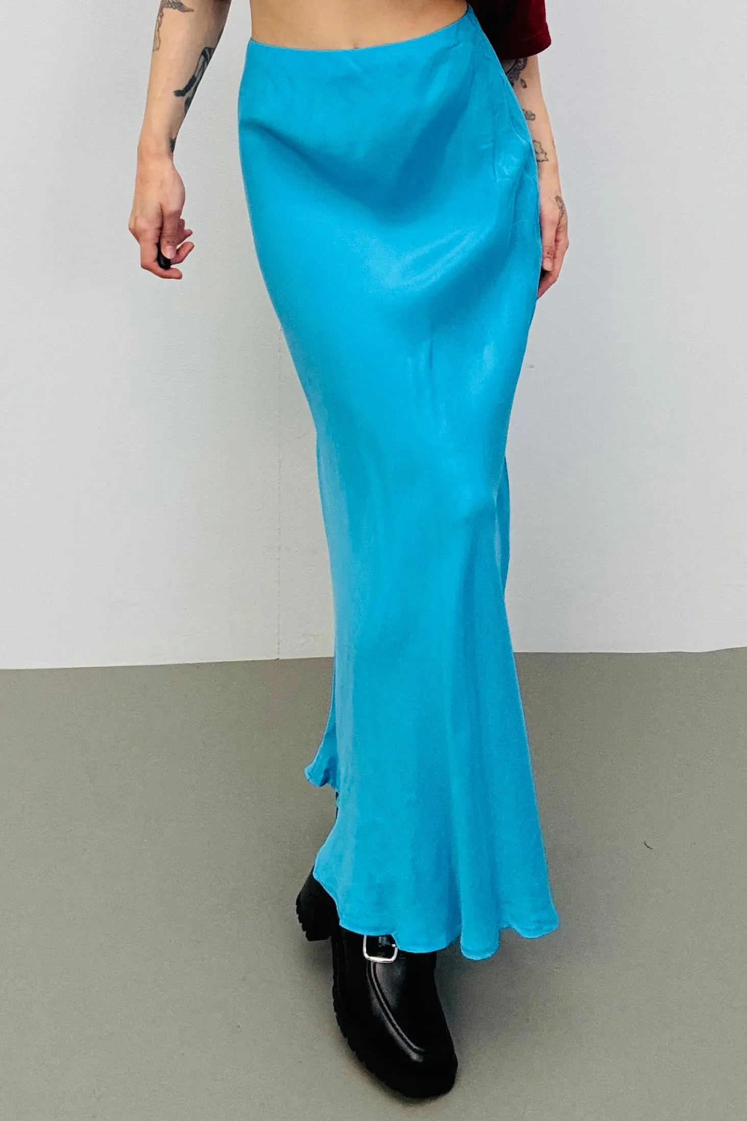SAMPLE #250 - S Pool Cupro Maxi Skirt sold by Fashion Brand Company