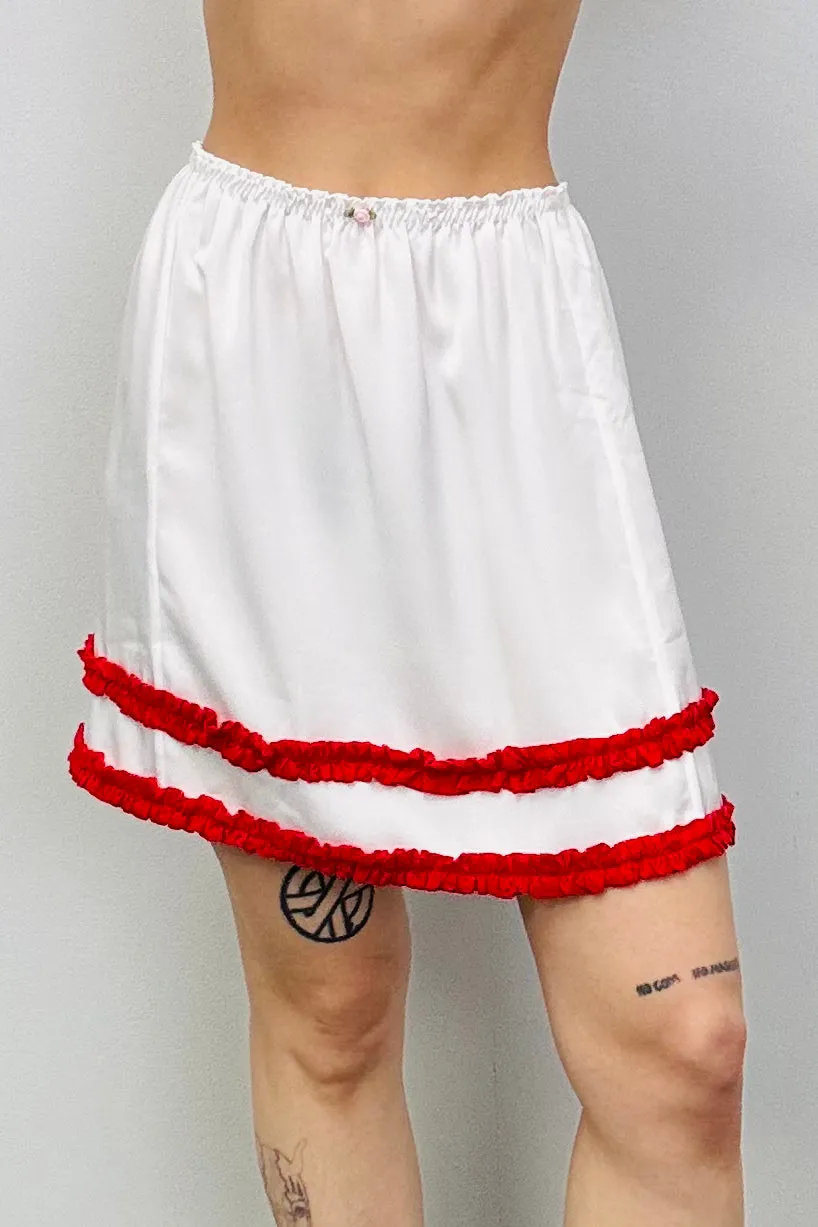 SAMPLE #244 - S Red Ruffle Cake Skirt sold by Fashion Brand Company product image thumbnail 3