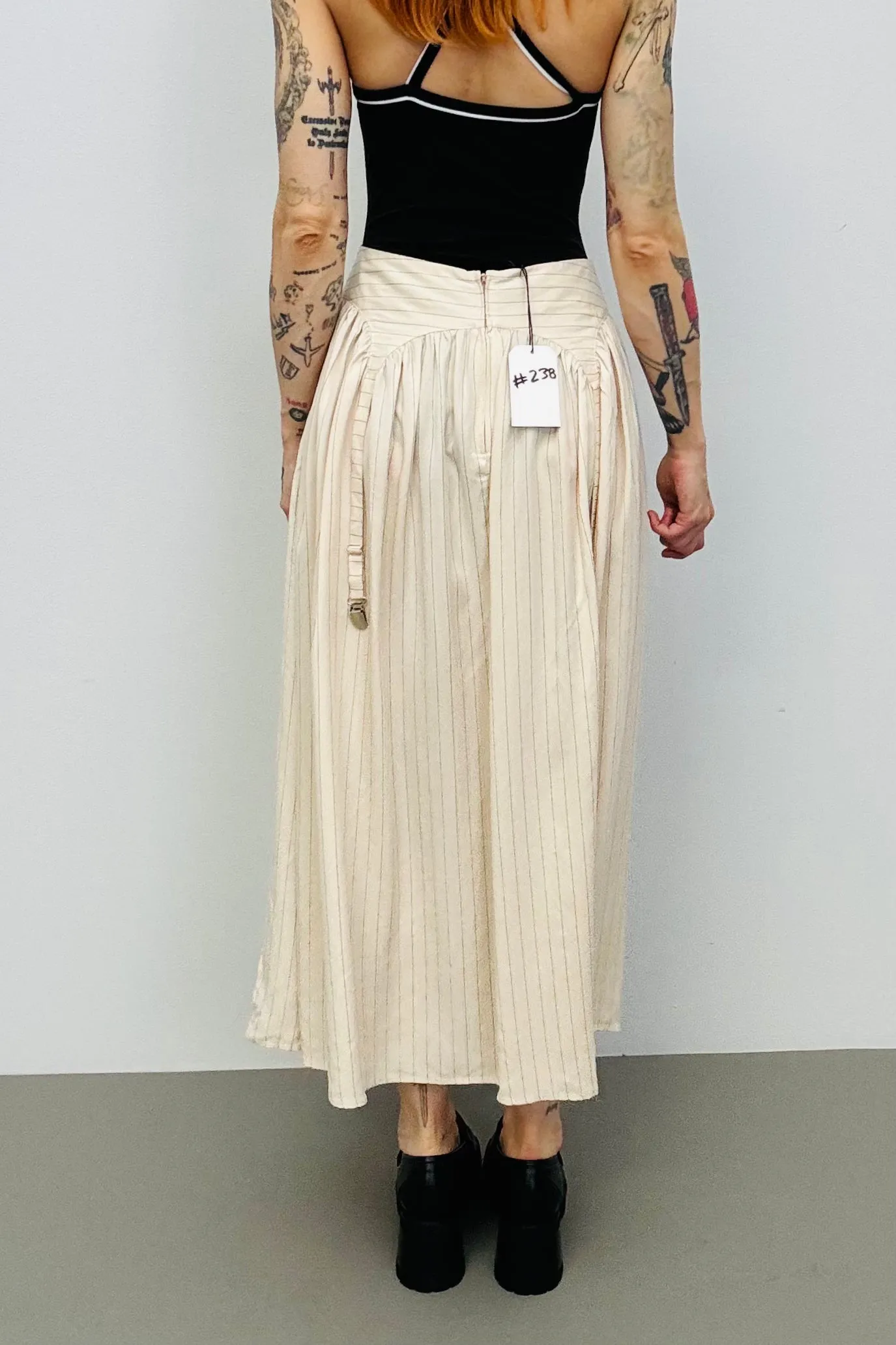 SAMPLE #238 - S Baseball Garter Maxi Skirt sold by Fashion Brand Company product image thumbnail 2