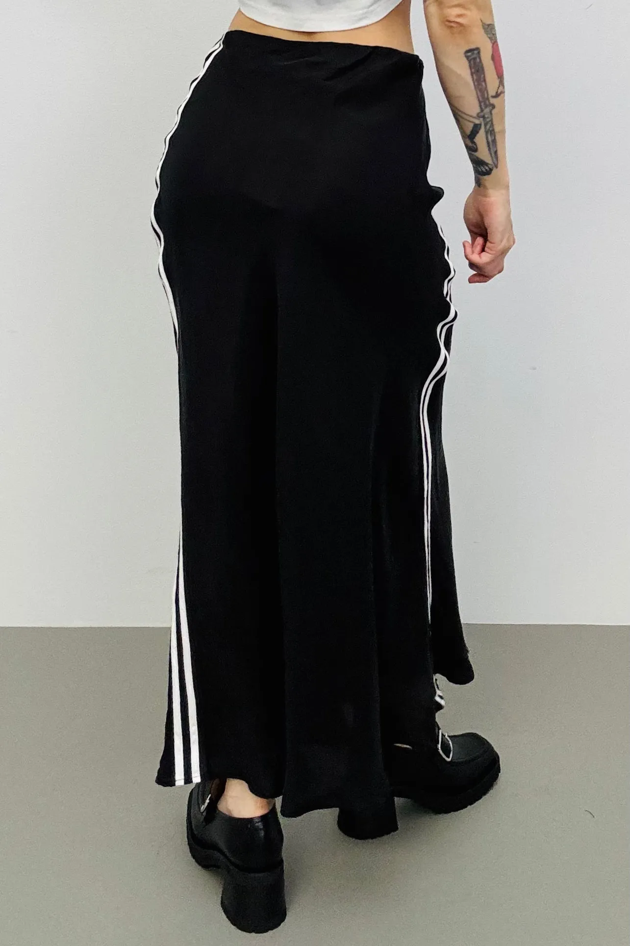 SAMPLE #234 - S Black Sporty Cupro Maxi Skirt sold by Fashion Brand Company product image thumbnail 3