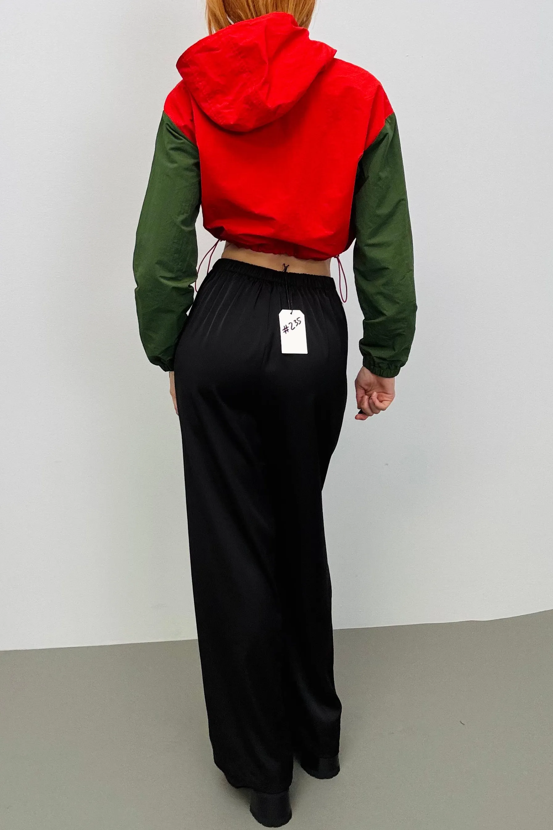 SAMPLE #232 - XS/s Red/Green Windbreaker Jacket sold by Fashion Brand Company product image thumbnail 3