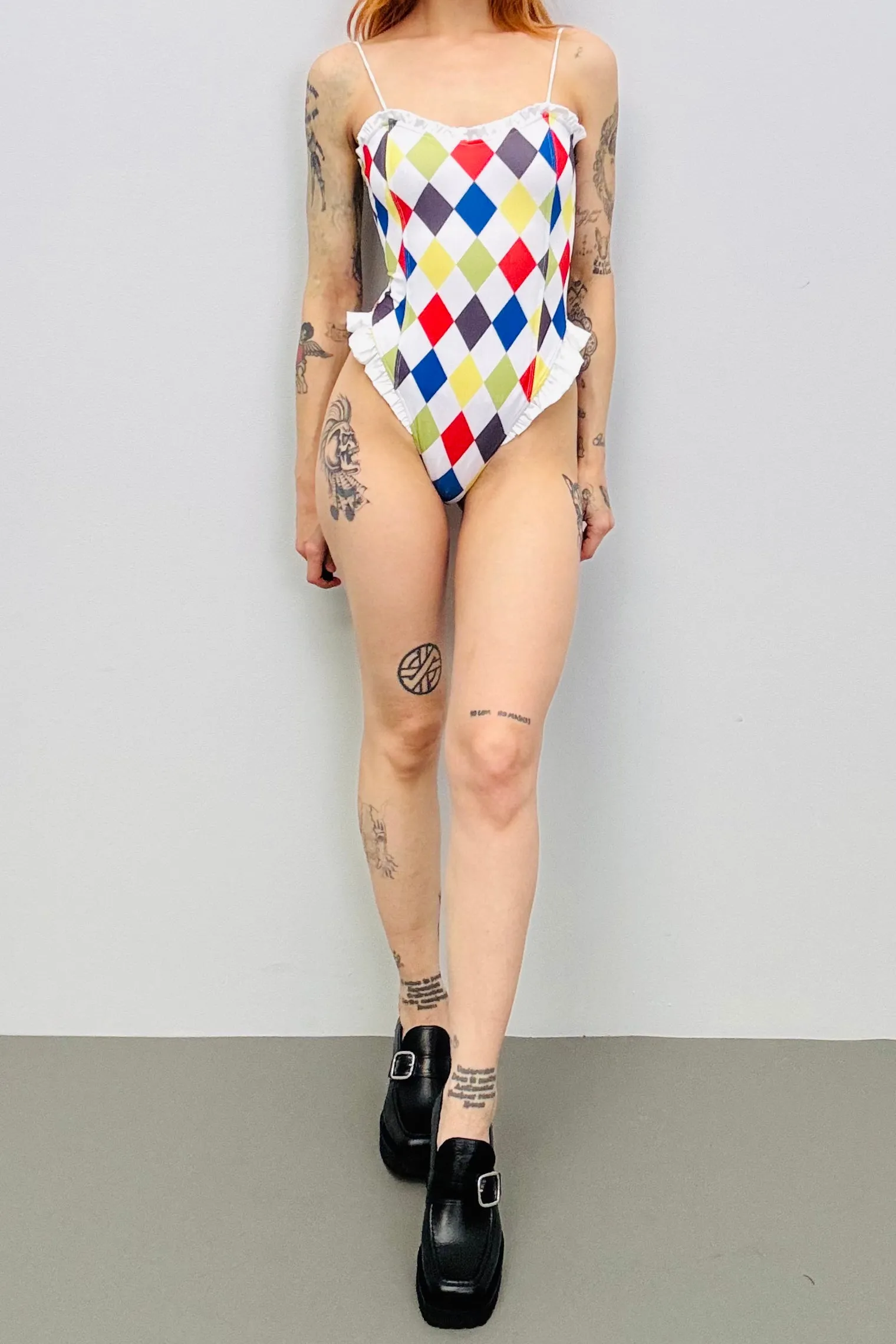 SAMPLE #223 - S Multi Color Clown Bathing Suit sold by Fashion Brand Company product image thumbnail 2