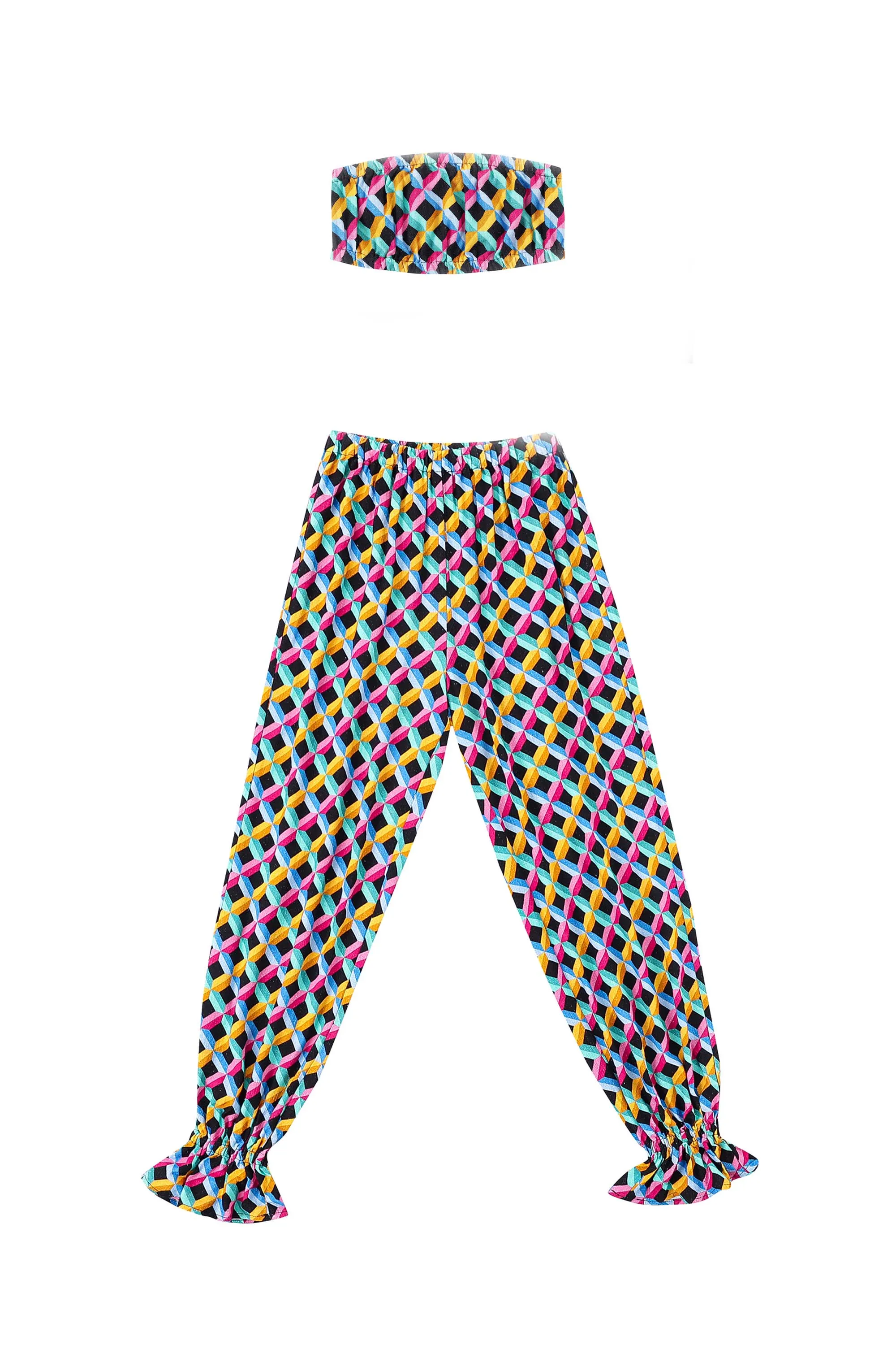 3 left - Screensaver Linen Long Bloomers & Tube Top Set sold by Fashion Brand Company product image thumbnail 2