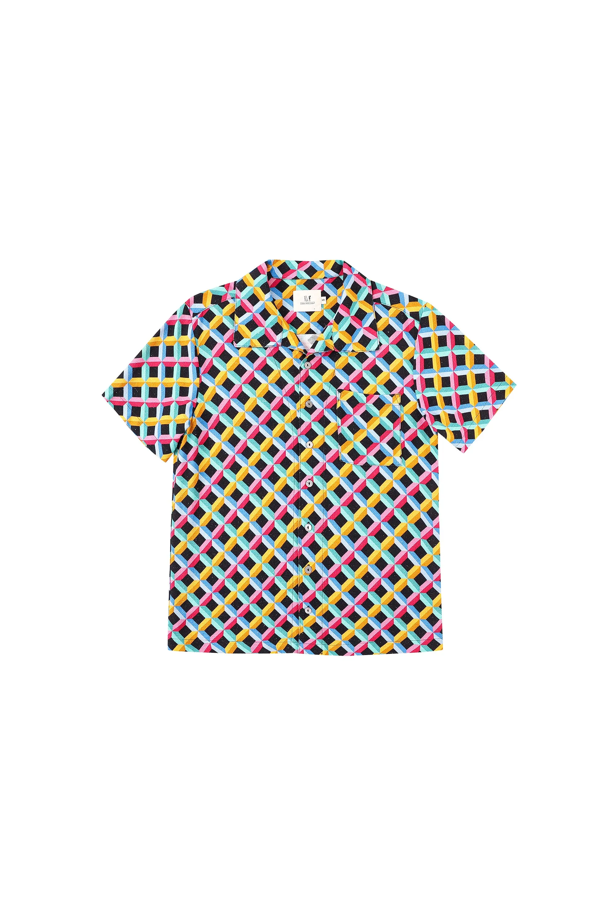 1 left - Unisex Linen Button Up Screensaver sold by Fashion Brand Company product image thumbnail 2